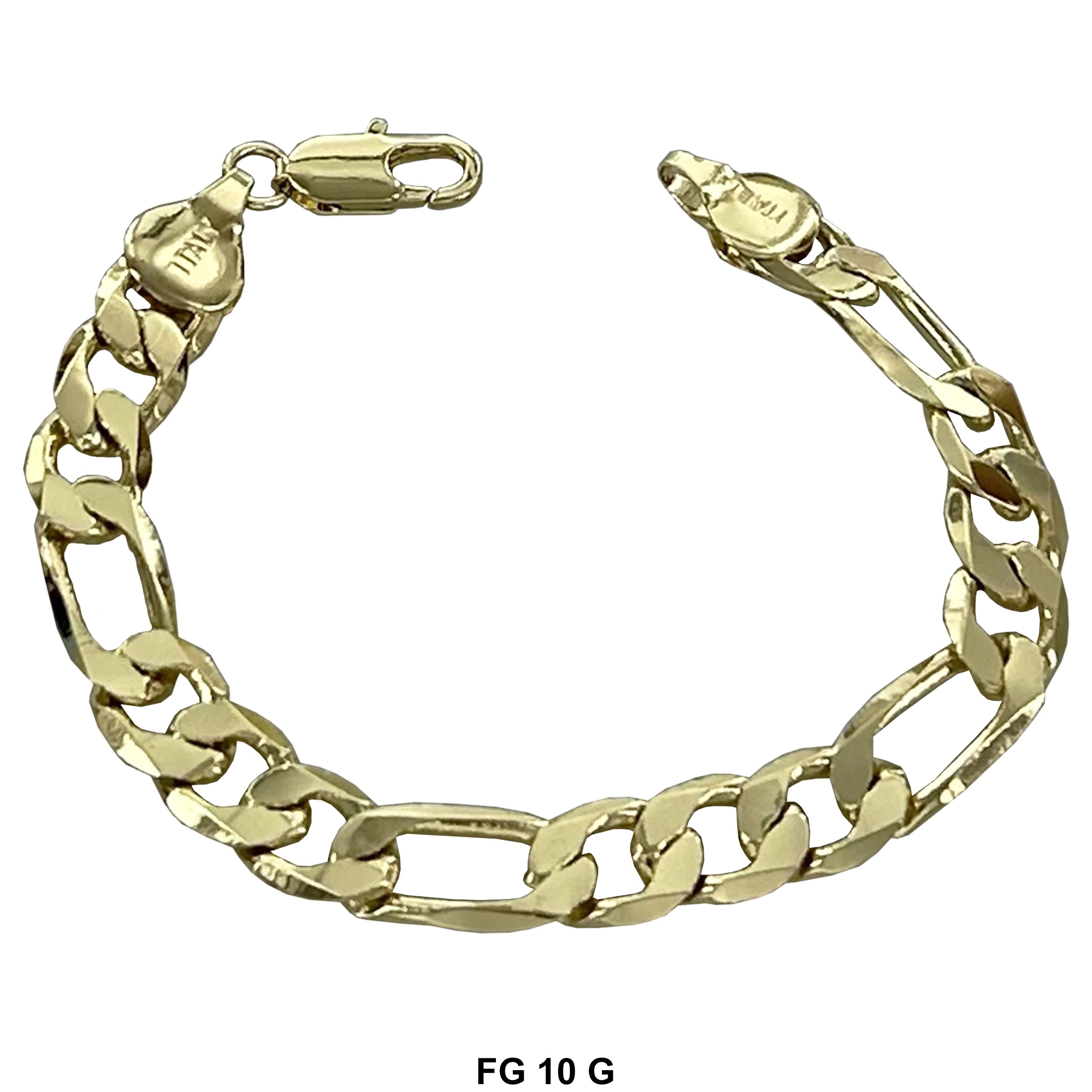 10 MM Figaro Bracelet FG10G