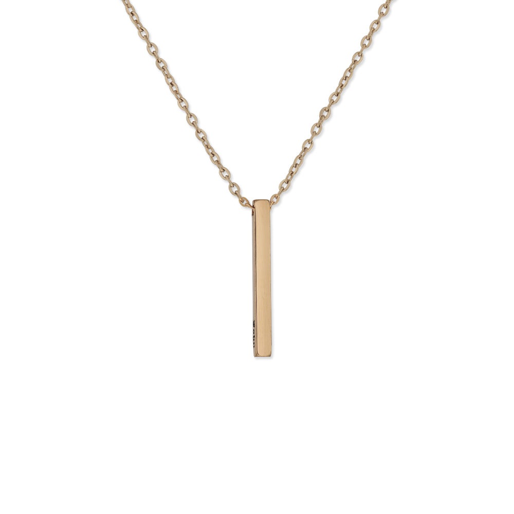 Engraved 3d Vertical Bar Necklace KCL 14