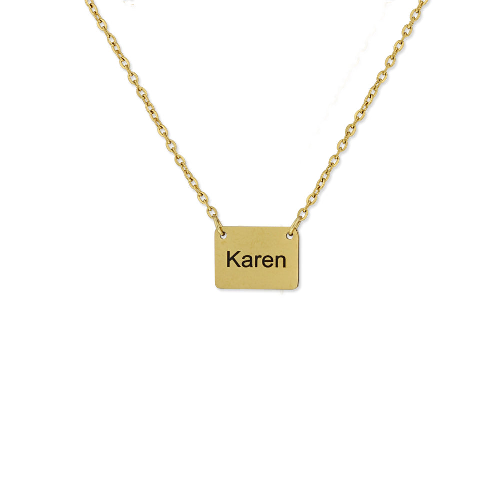 Personalized Square Name Necklace For Mom KCL 13