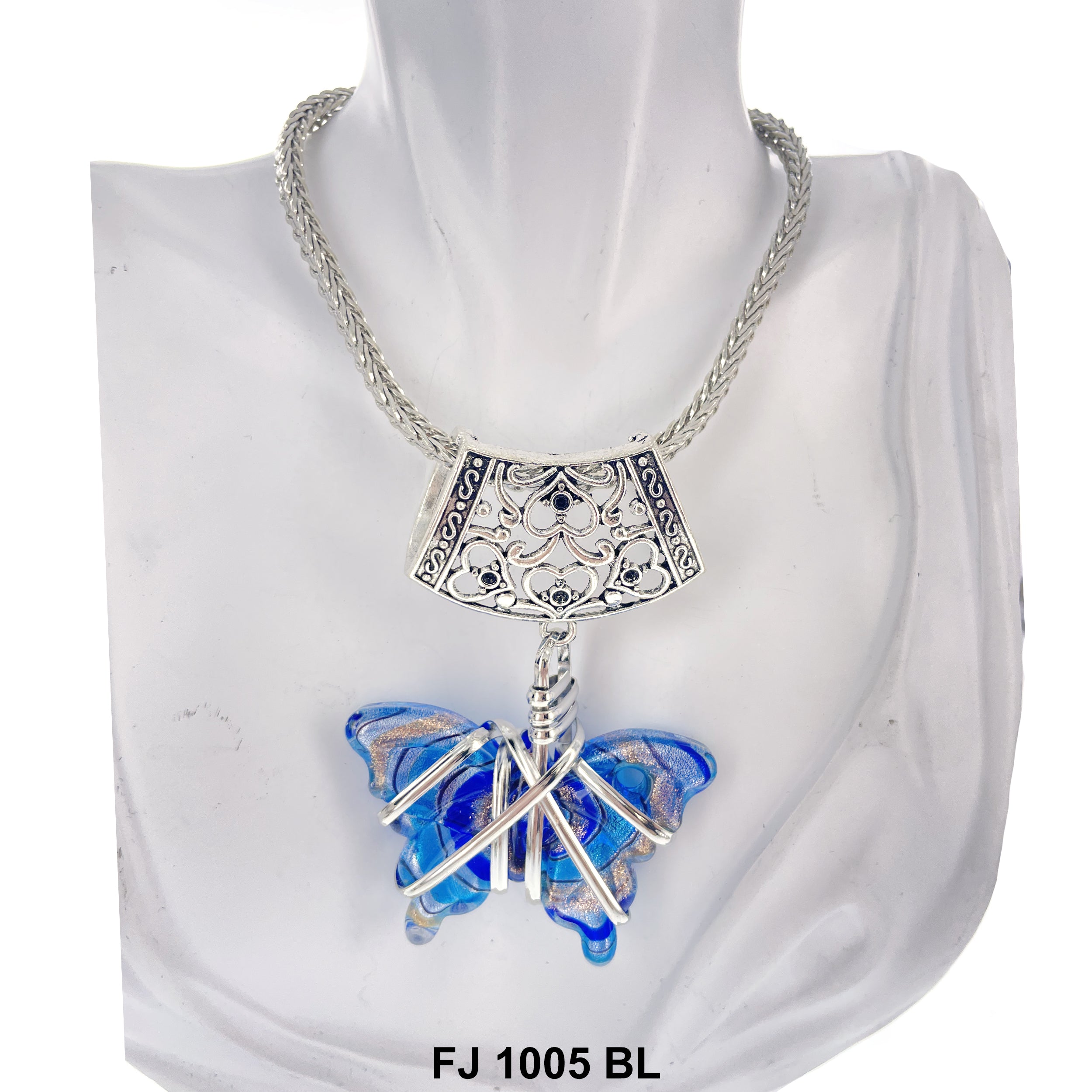 Fashion Necklace Butterfly FJ 1005 BL