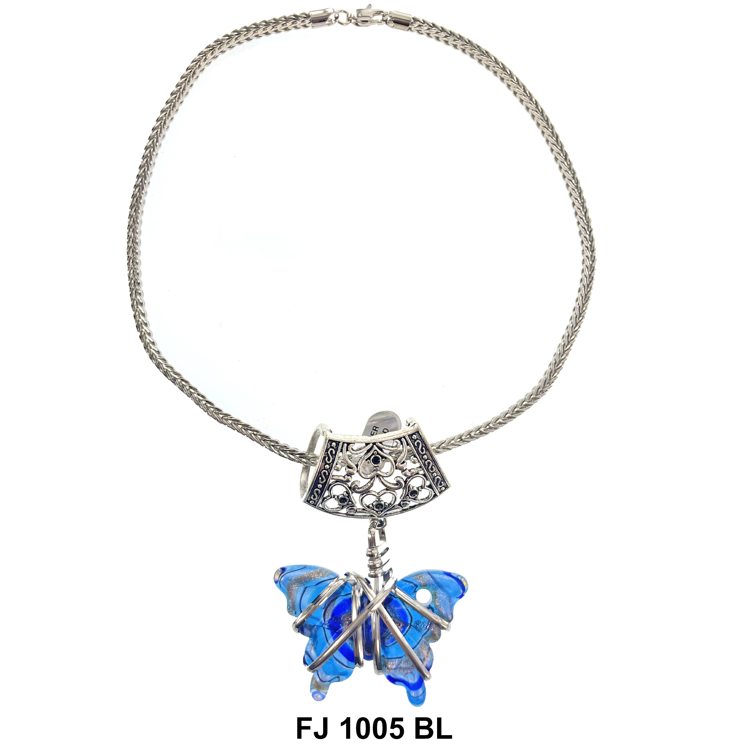 Fashion Necklace Butterfly FJ 1005 BL