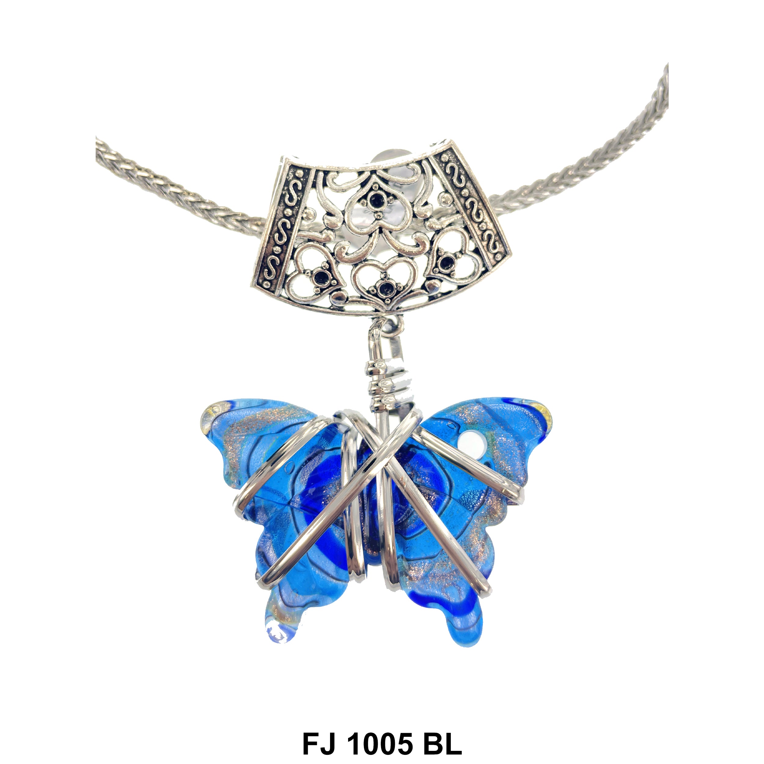 Fashion Necklace Butterfly FJ 1005 BL