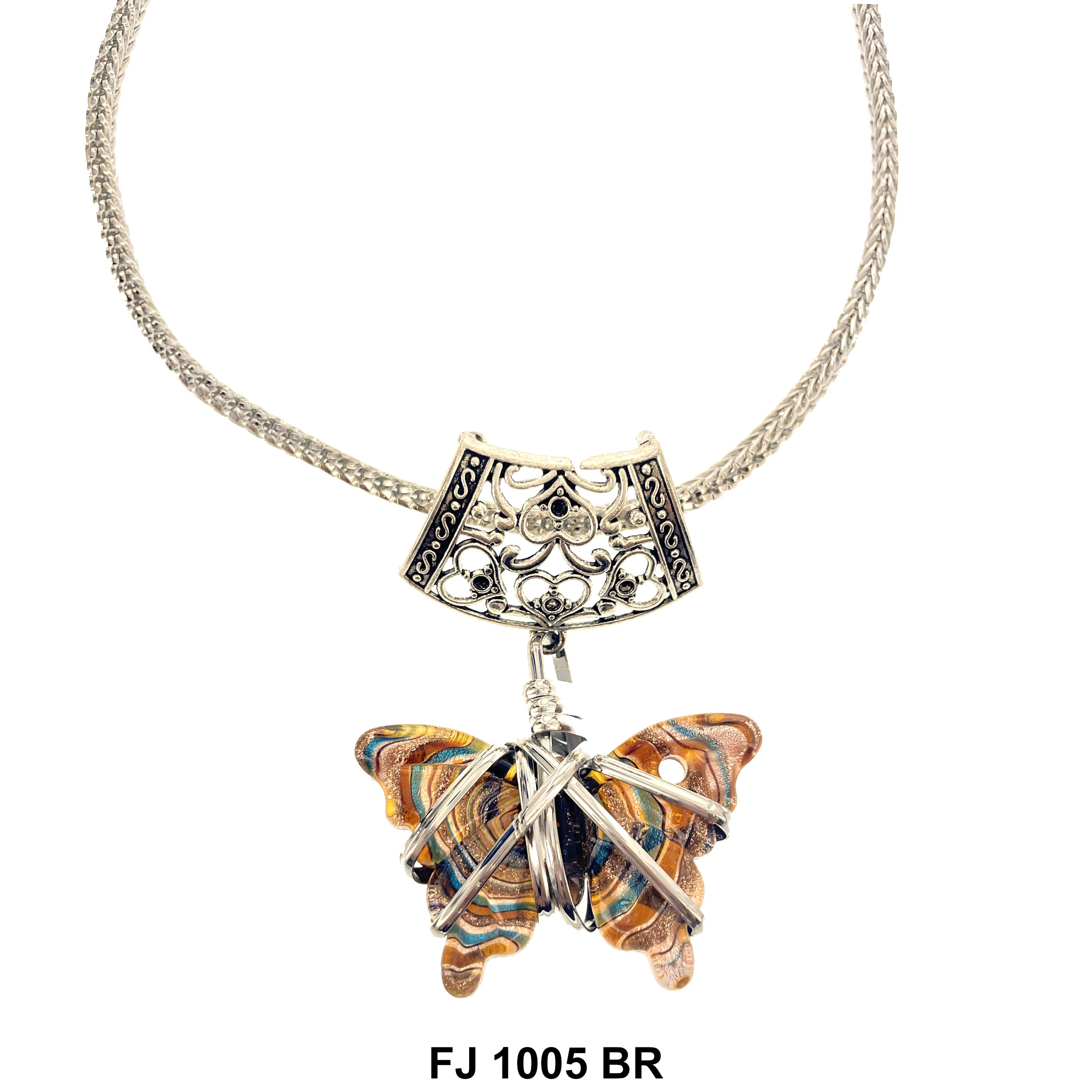 Fashion Necklace Butterfly FJ 1005 BR