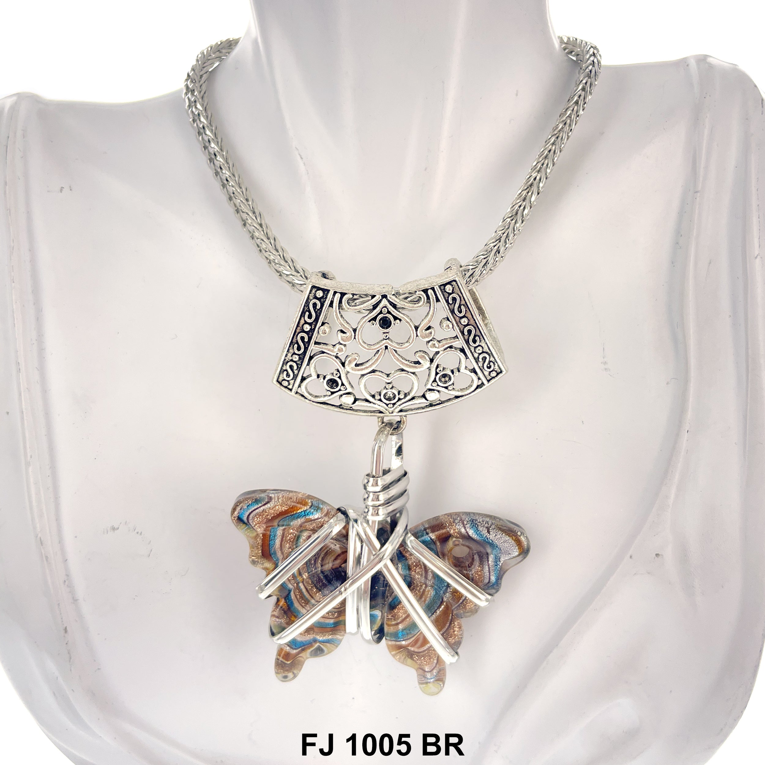 Fashion Necklace Butterfly FJ 1005 BR