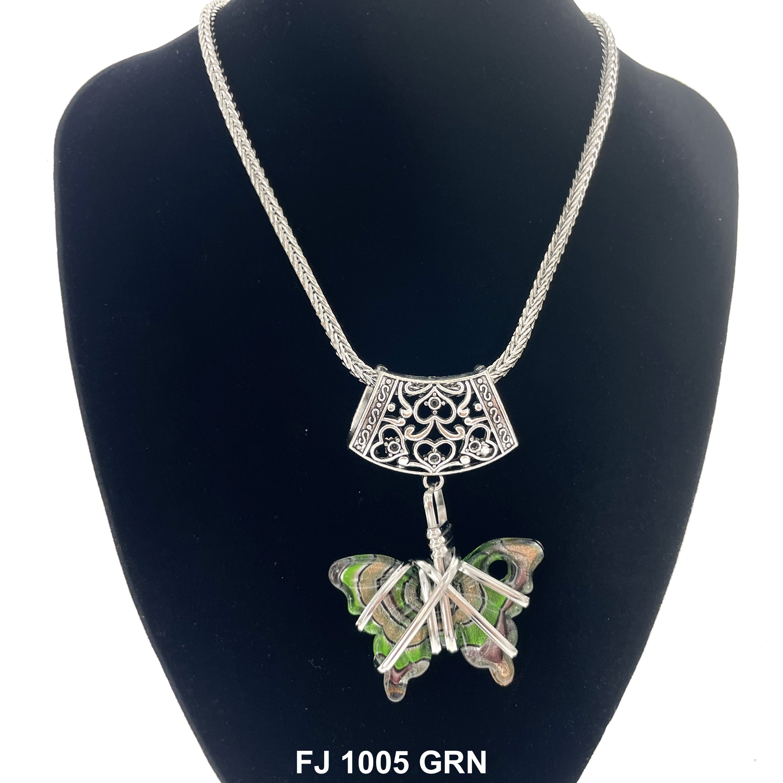 Fashion Necklace Butterfly FJ 1005 GR