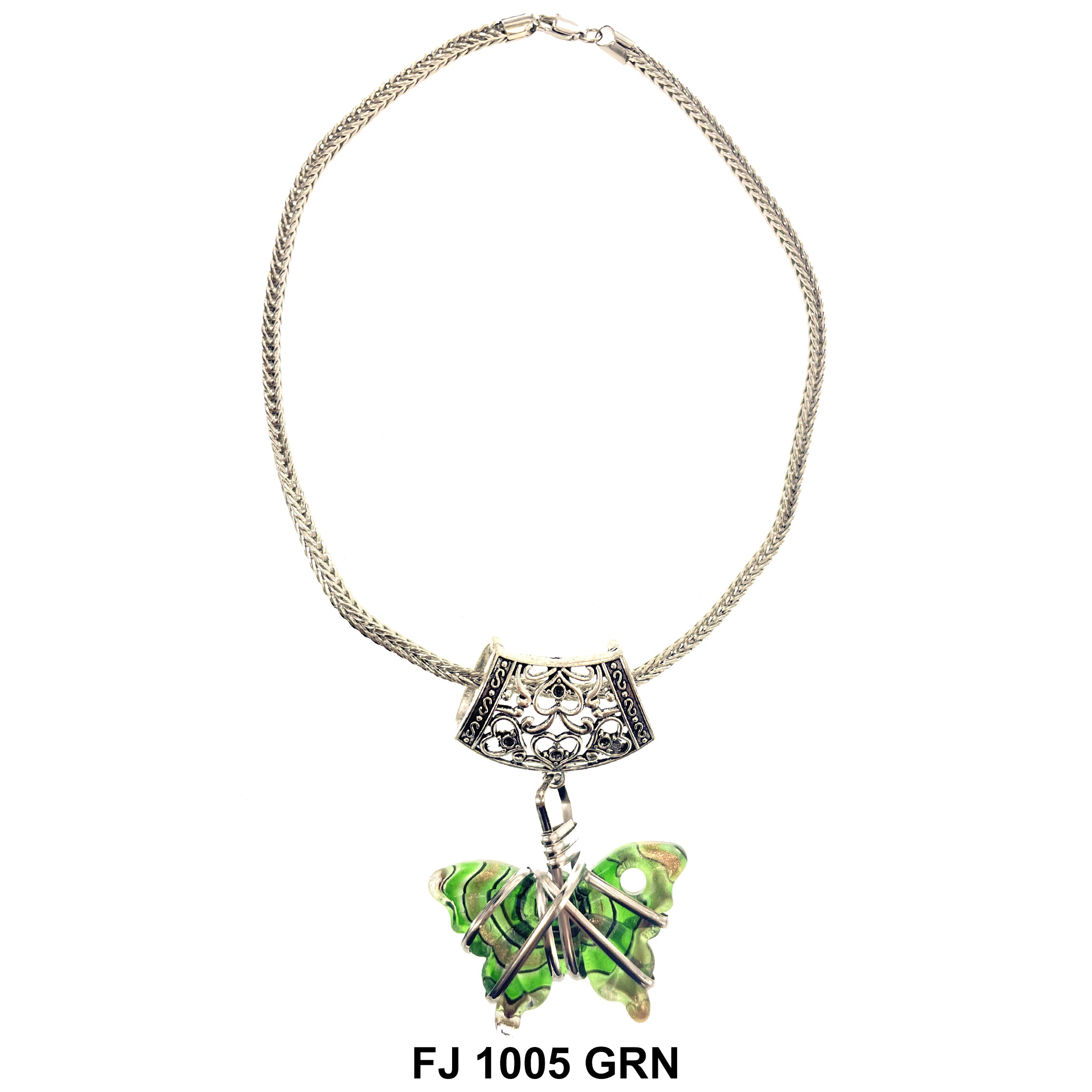 Fashion Necklace Butterfly FJ 1005 GR