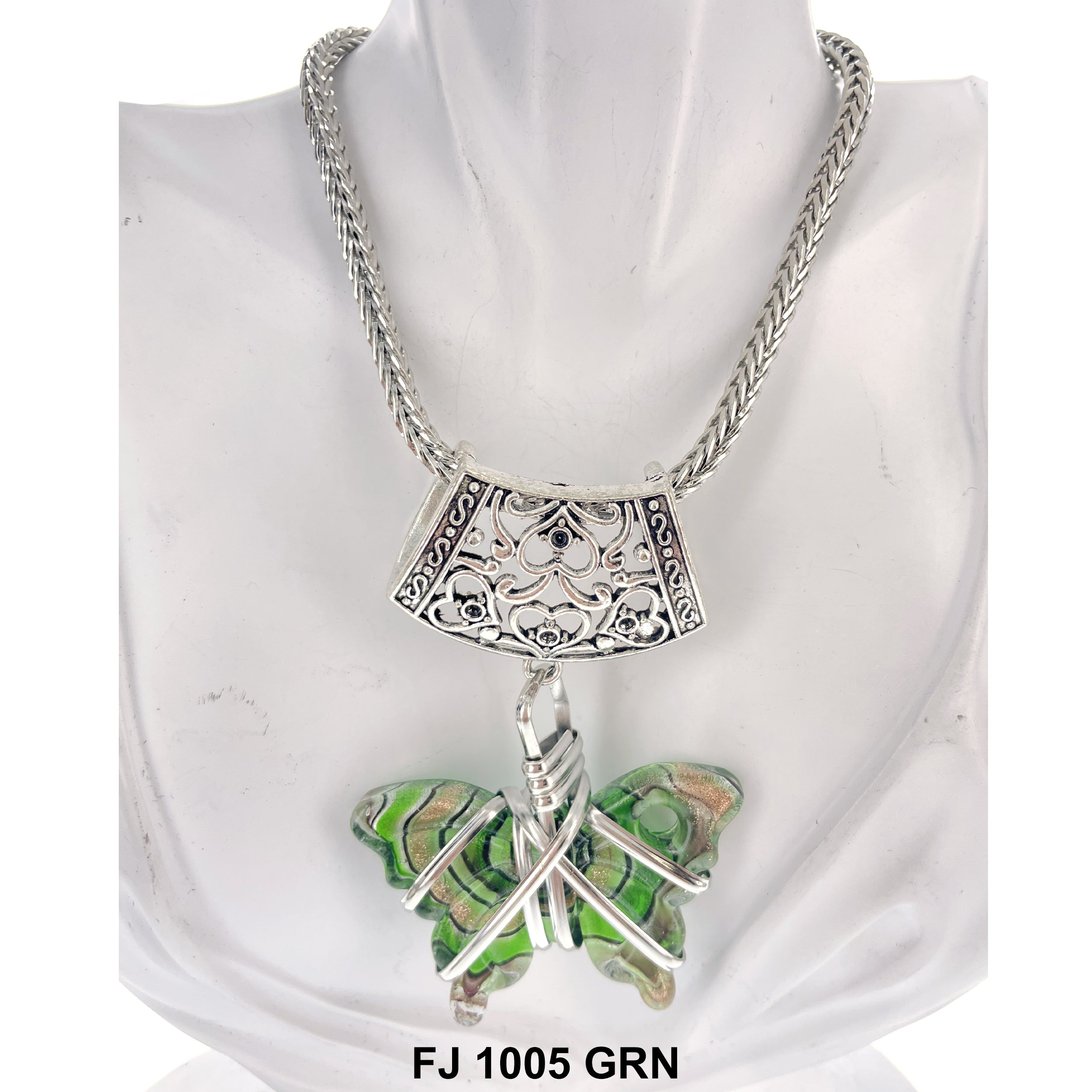 Fashion Necklace Butterfly FJ 1005 GR