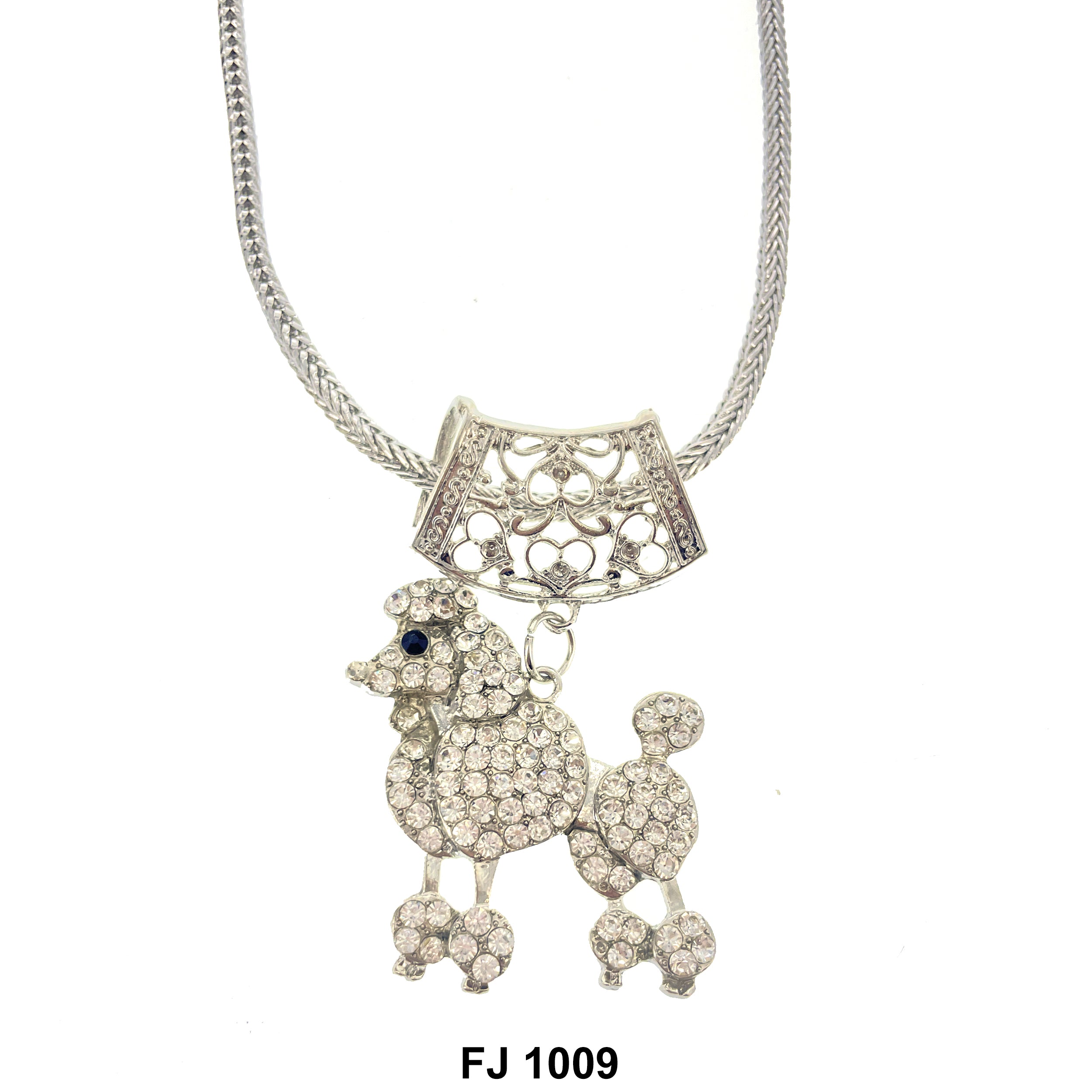 Fashion Necklace Poodle Dog FJ 1009 SW