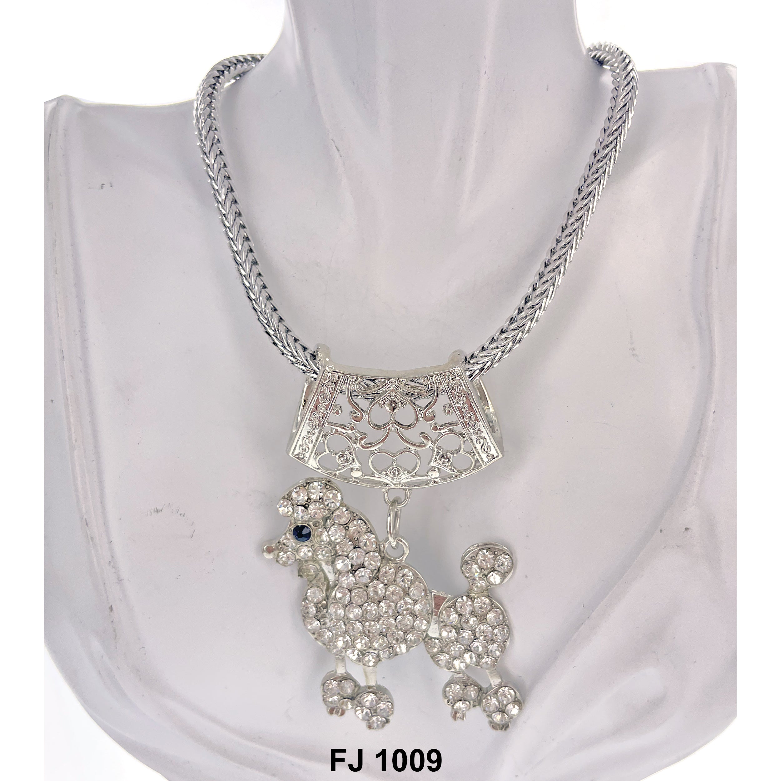 Fashion Necklace Poodle Dog FJ 1009 SW