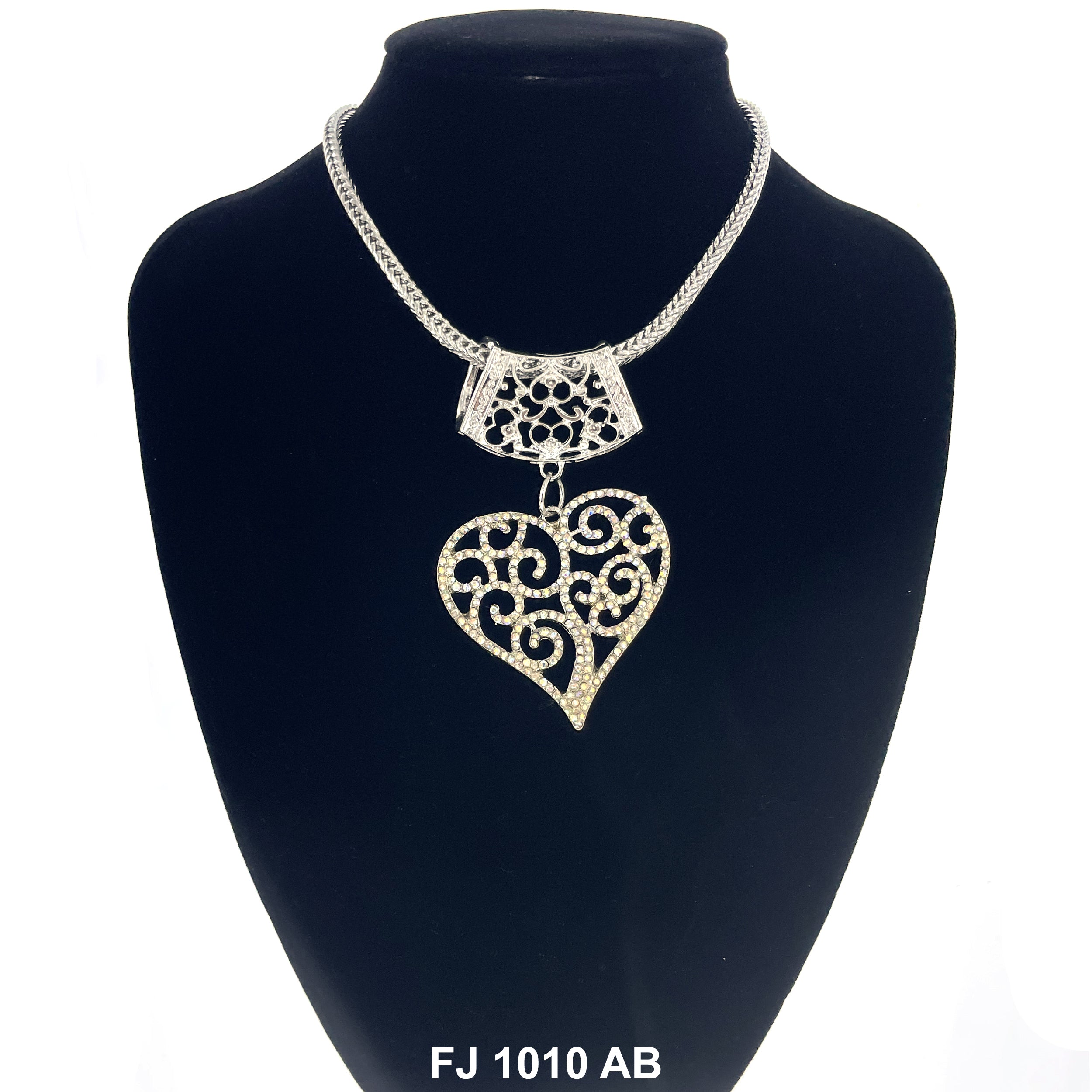 Fashion Necklace Heart FJ 1010 AB