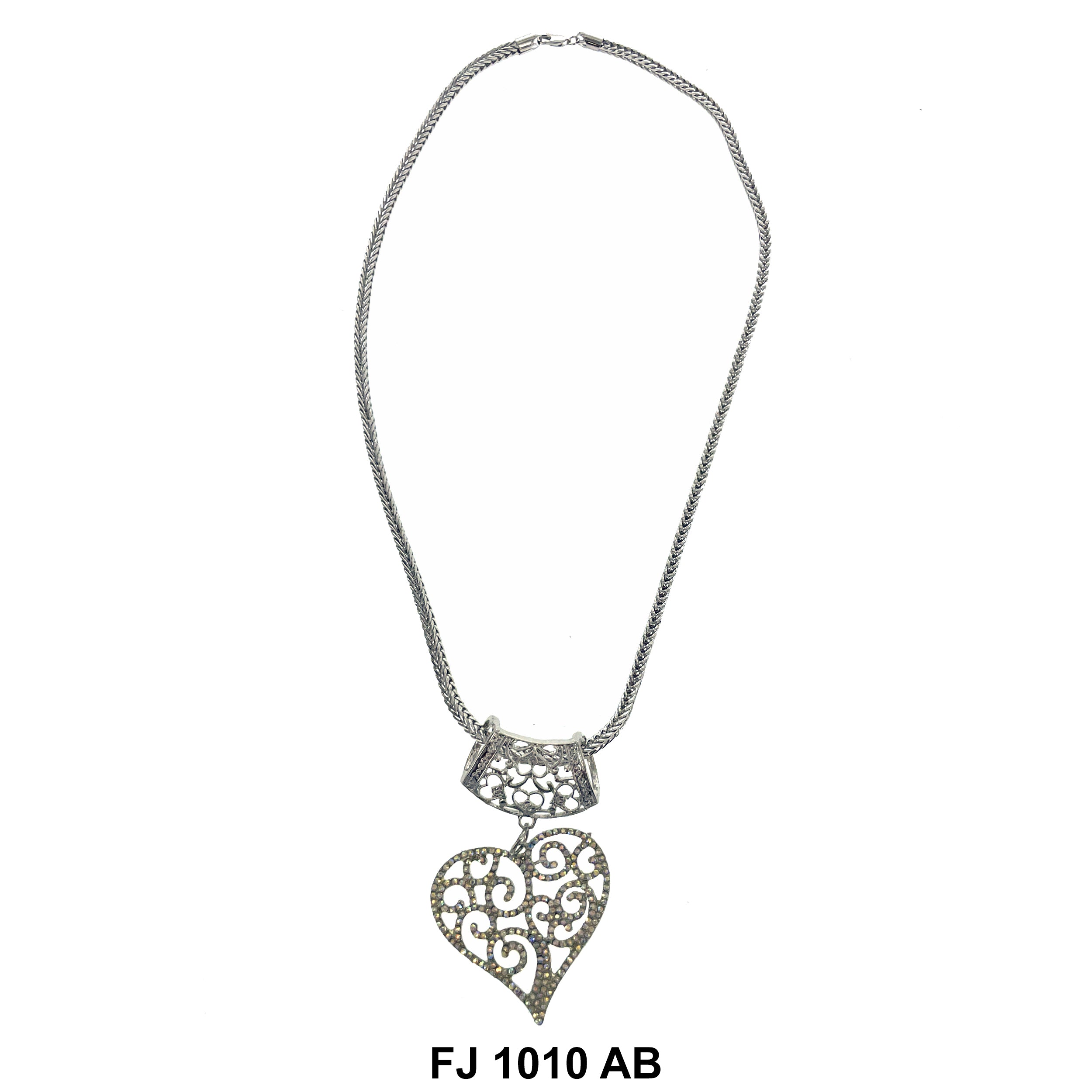 Fashion Necklace Heart FJ 1010 AB