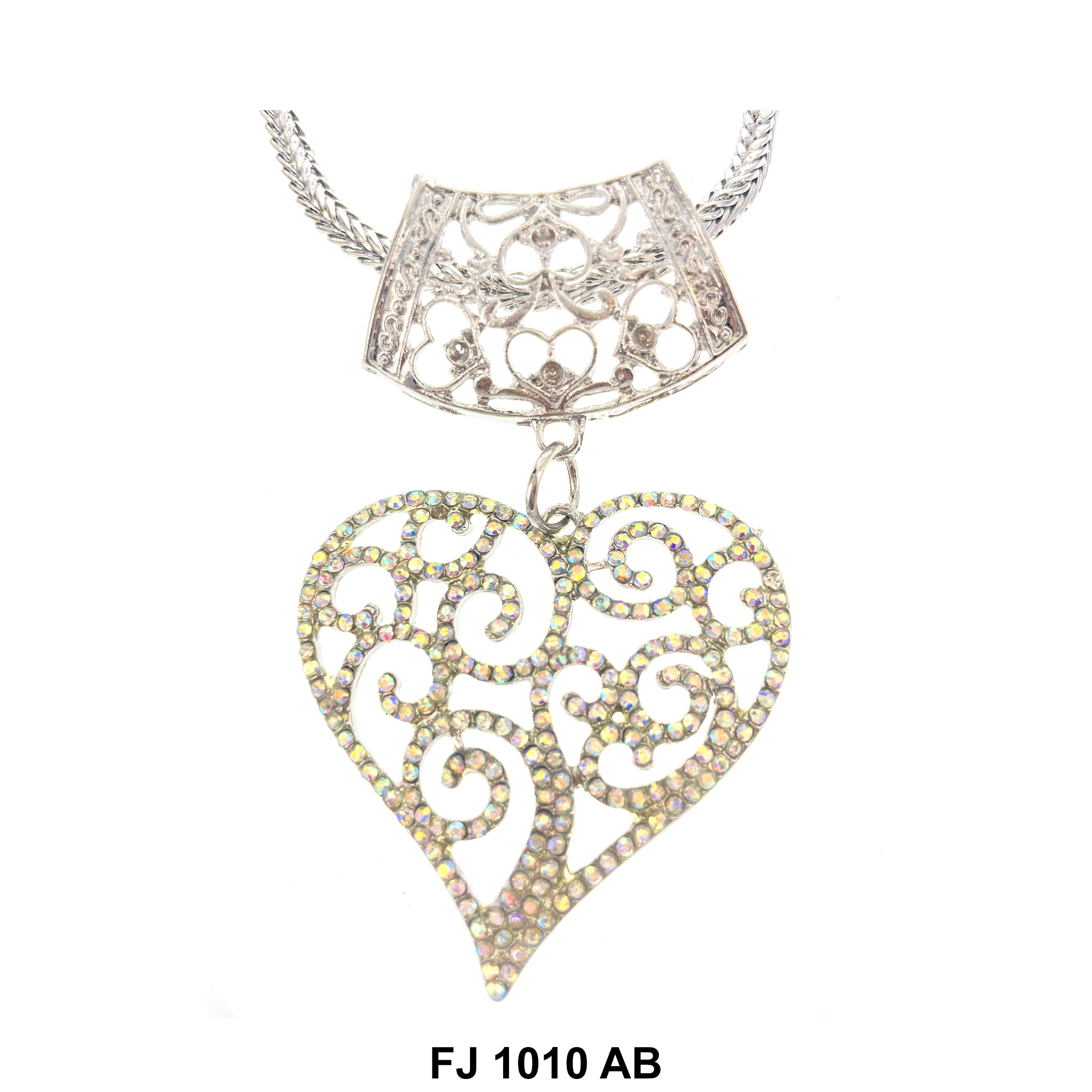 Fashion Necklace Heart FJ 1010 AB