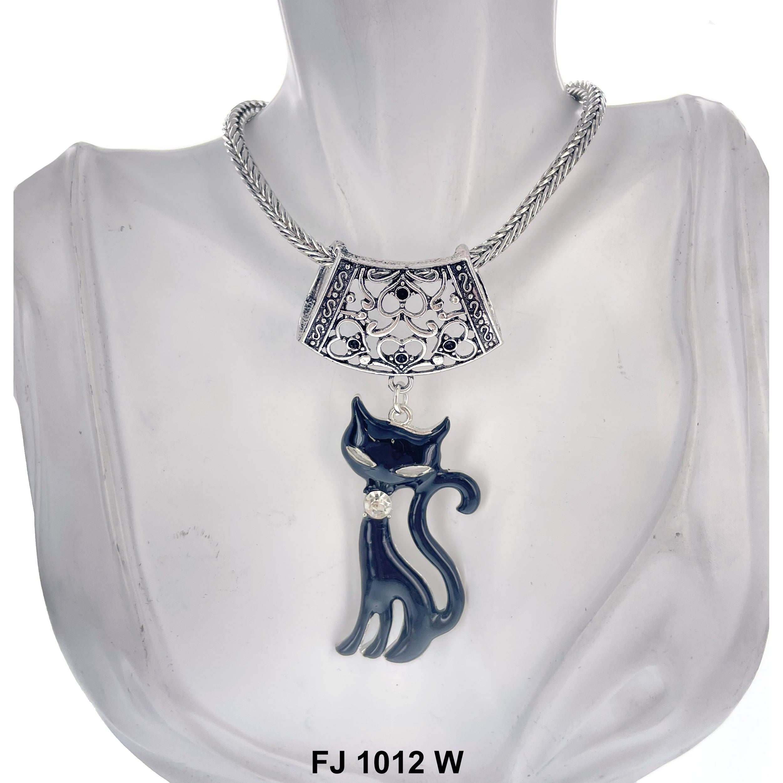 Fashion Necklace Cat FJ 1012 W