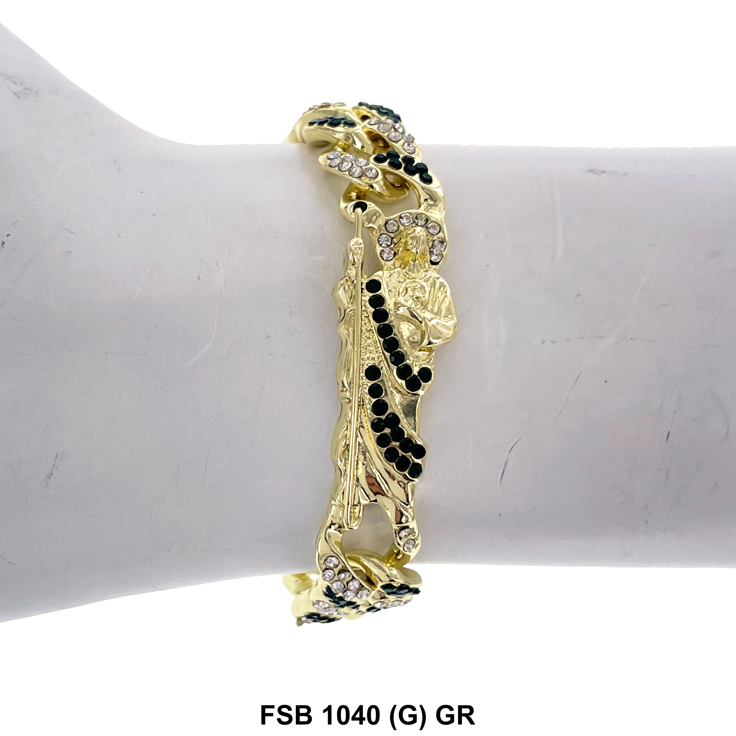 San Judas Stones Bracelet FSB 1040 (G) GR