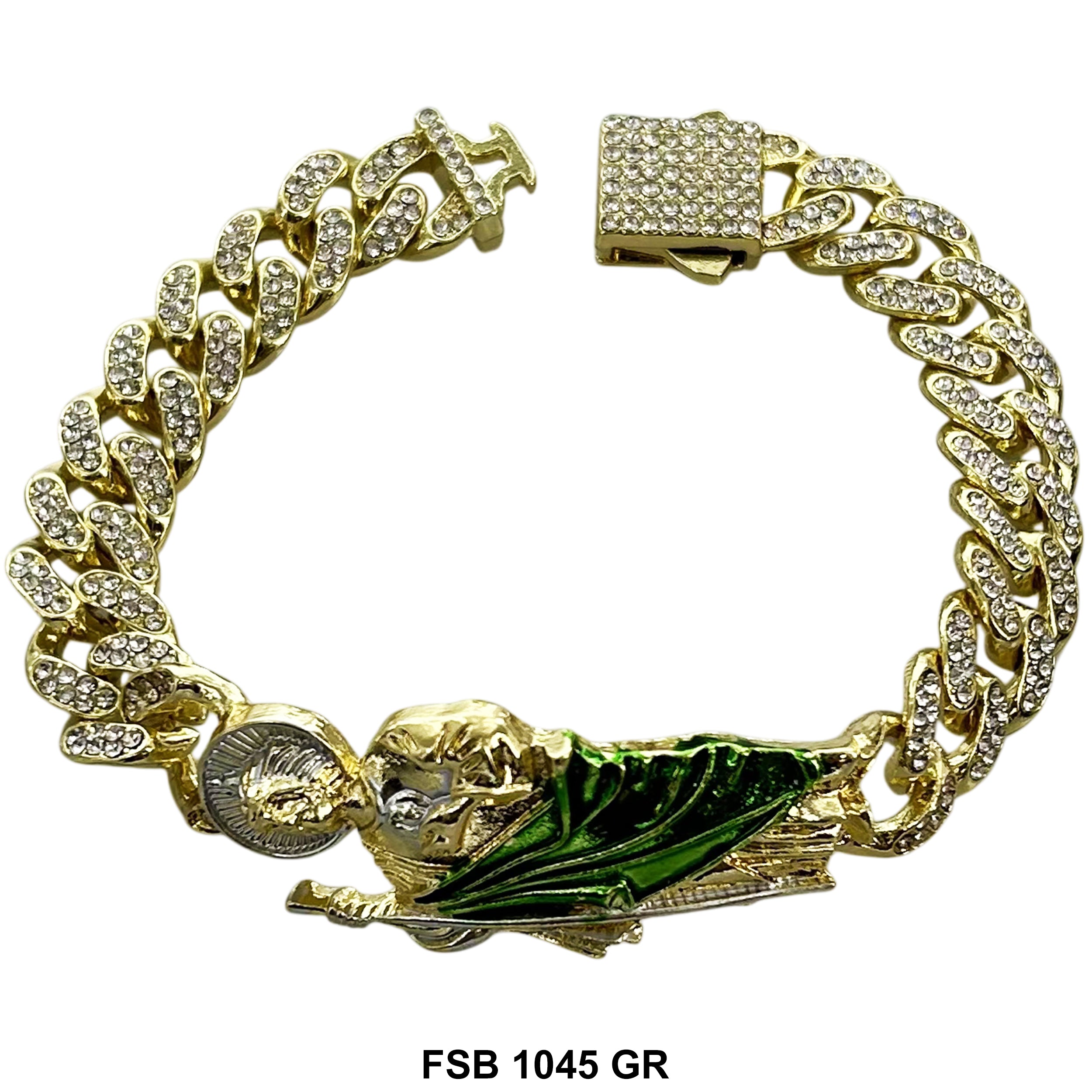 San Judas Stones Bracelet FSB 1045 GR