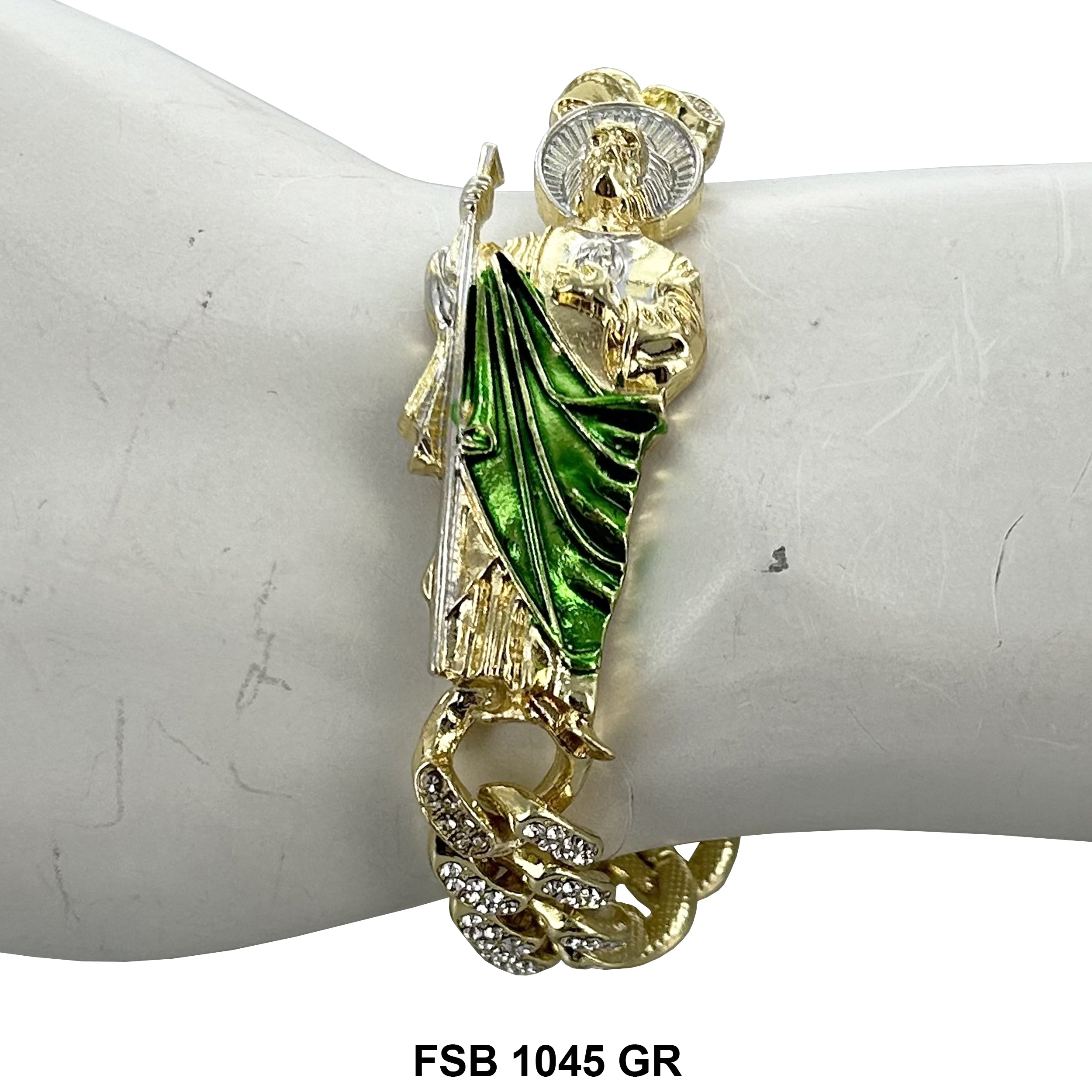 San Judas Stones Bracelet FSB 1045 GR