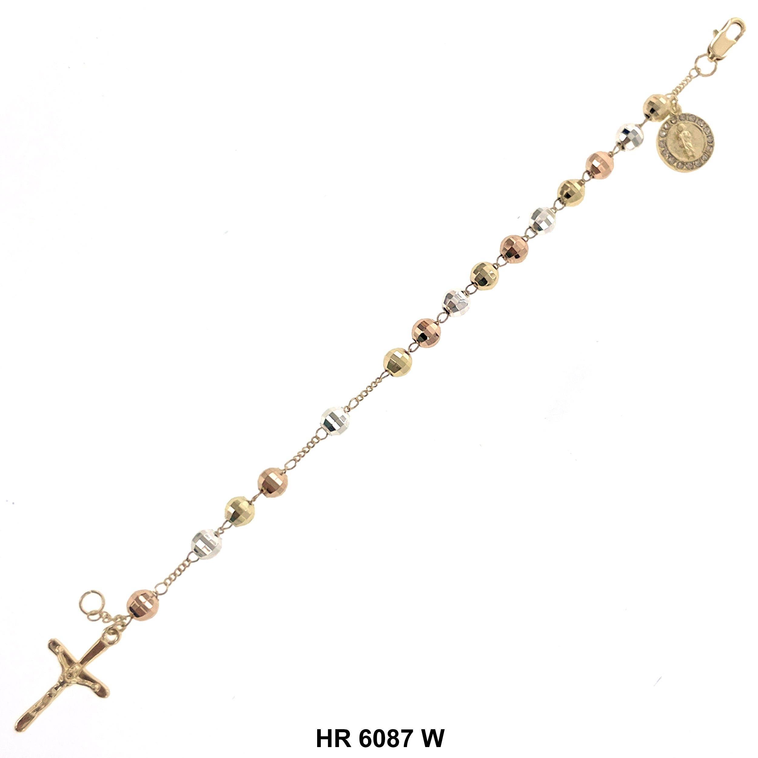 6 MM Hand Rosary San Judas HR 6087 W