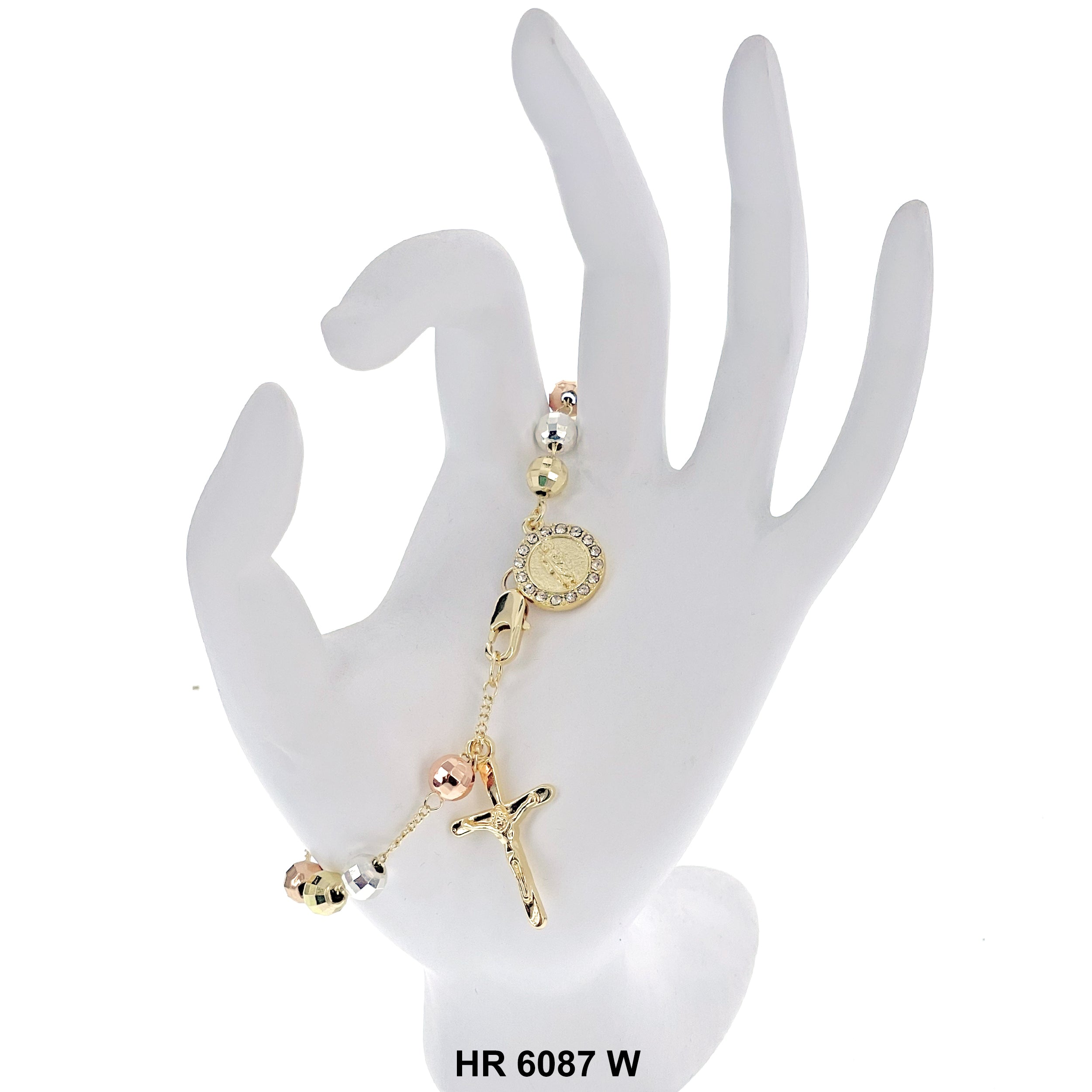 6 MM Hand Rosary San Judas HR 6087 W