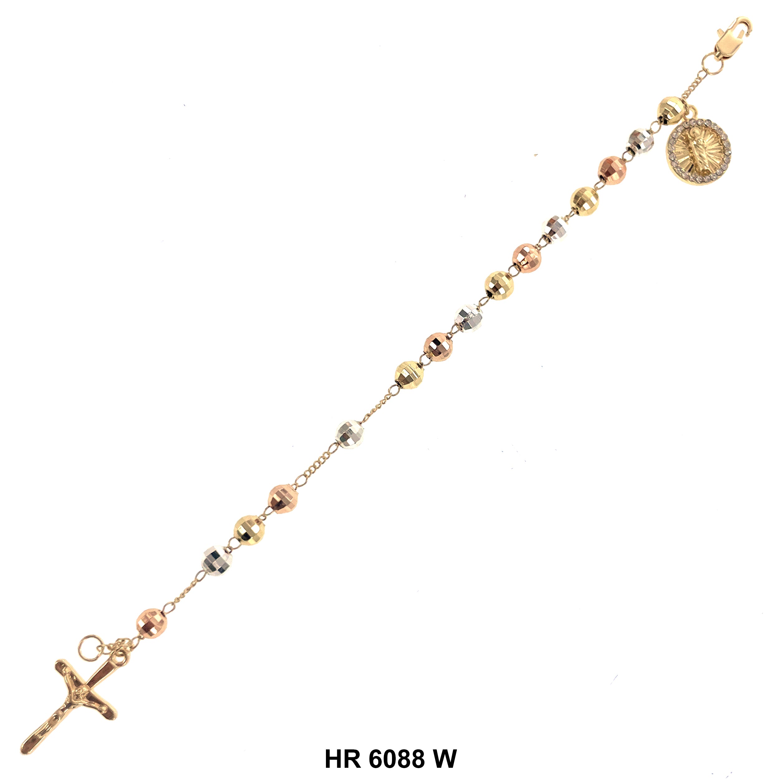 6 MM Hand Rosary San Judas HR 6088 W