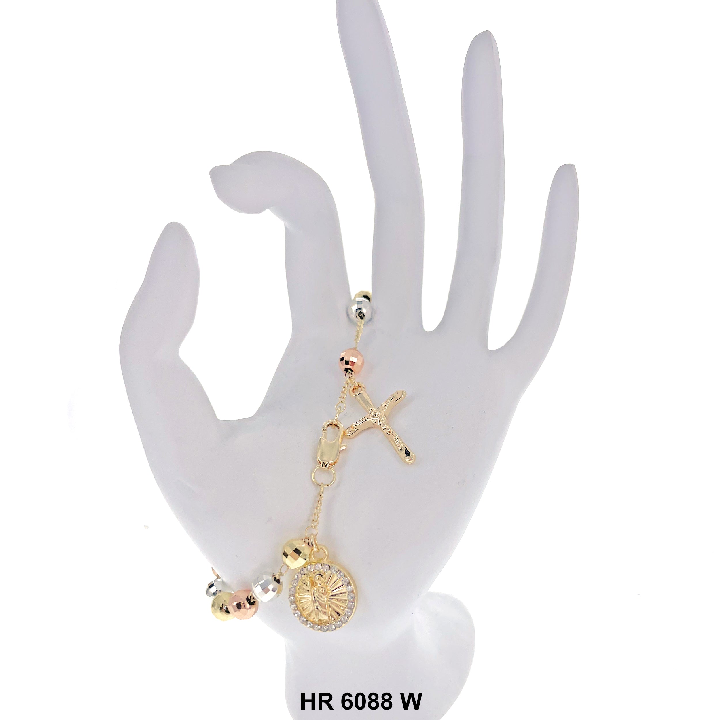 6 MM Hand Rosary San Judas HR 6088 W