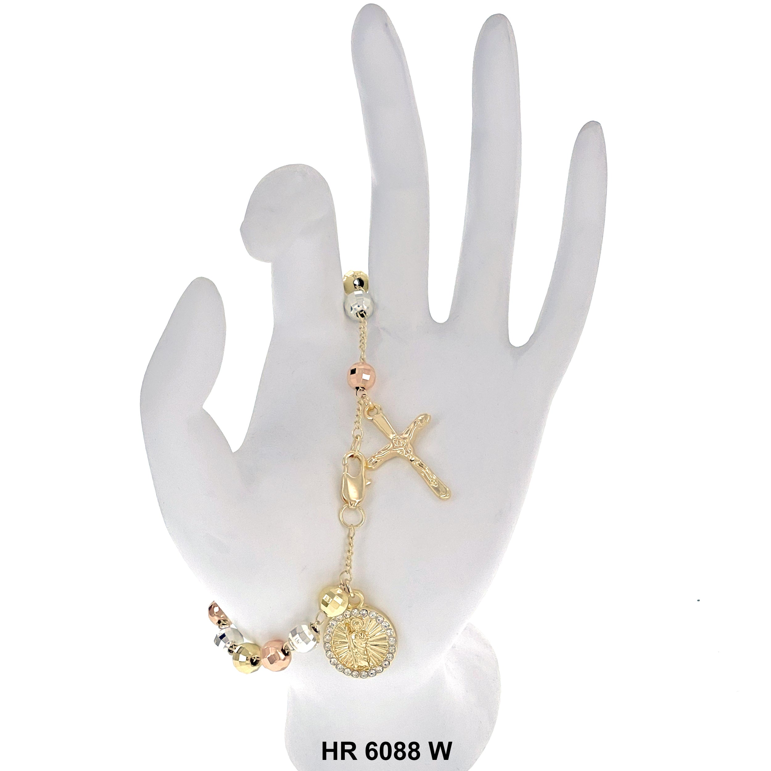 6 MM Hand Rosary San Judas HR 6088 W