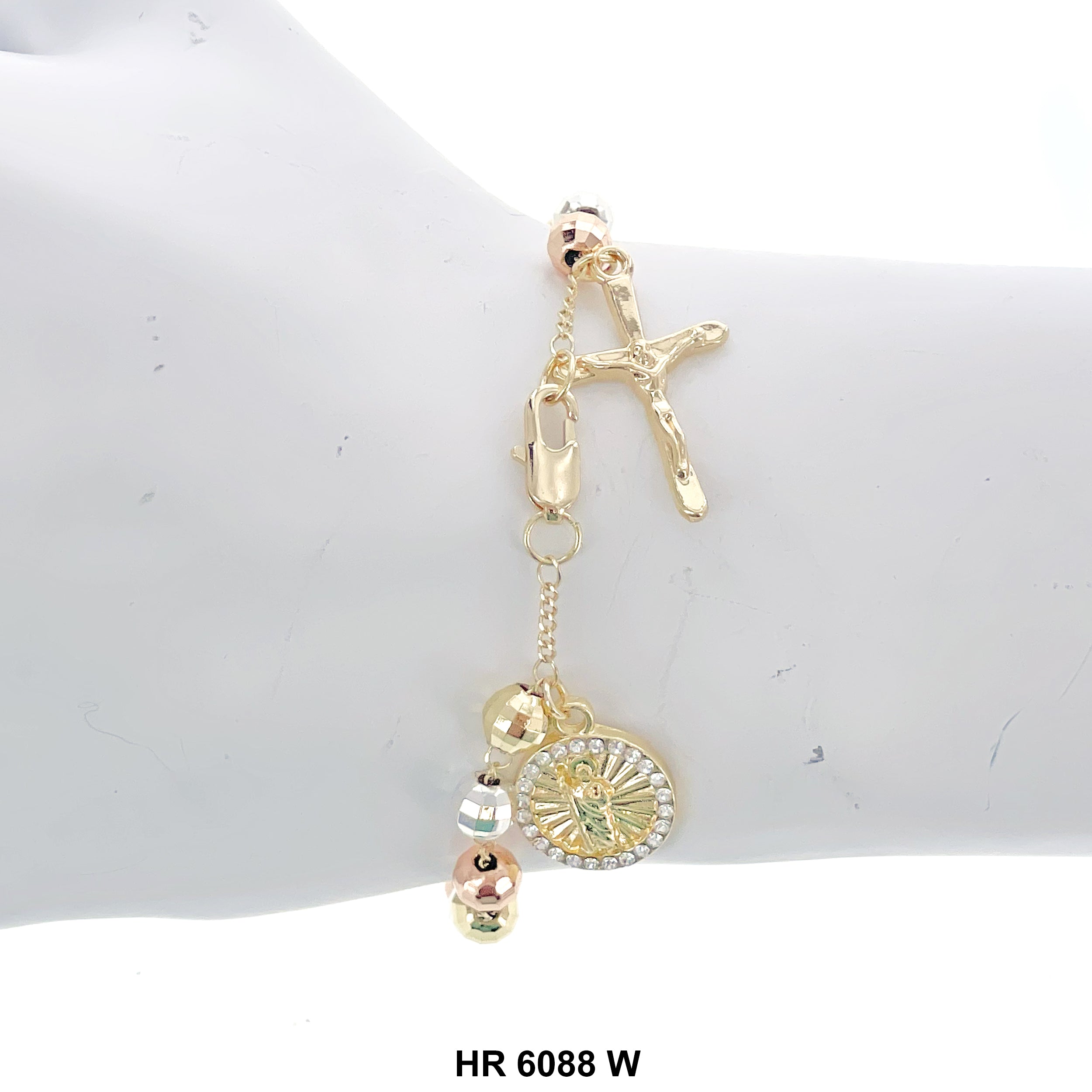 6 MM Hand Rosary San Judas HR 6088 W