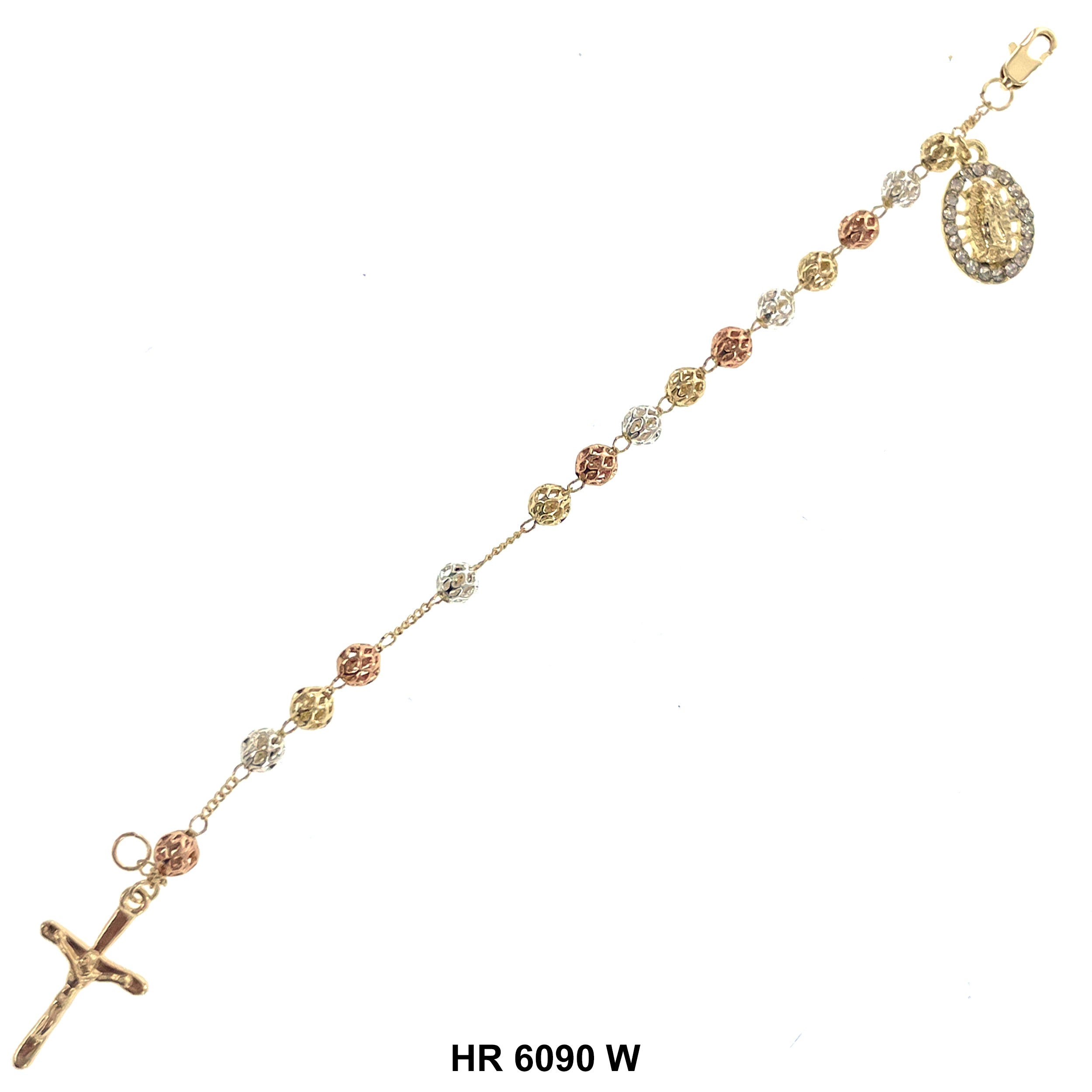 6 MM Hand Rosary Guadalupe HR 6090 W