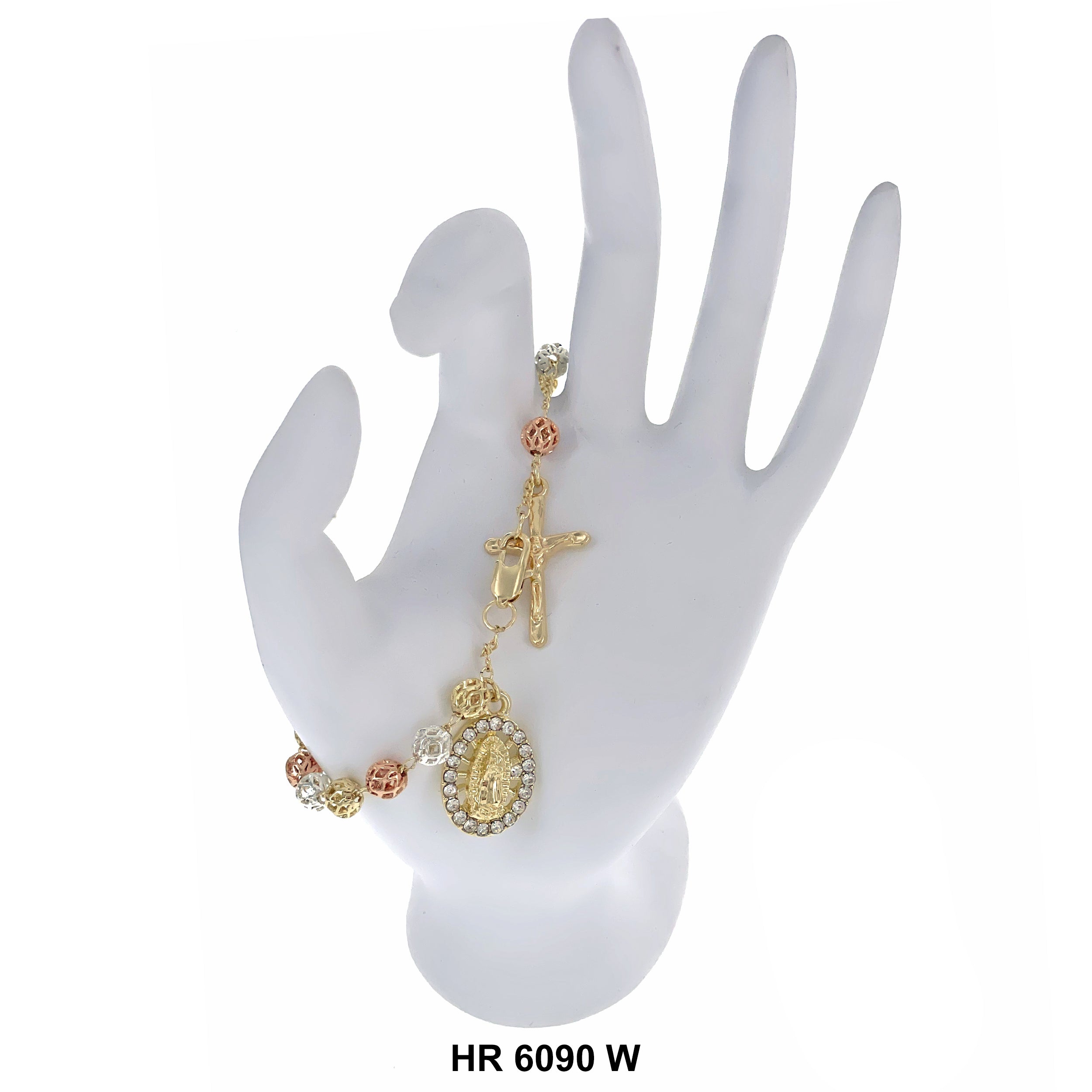 6 MM Hand Rosary Guadalupe HR 6090 W