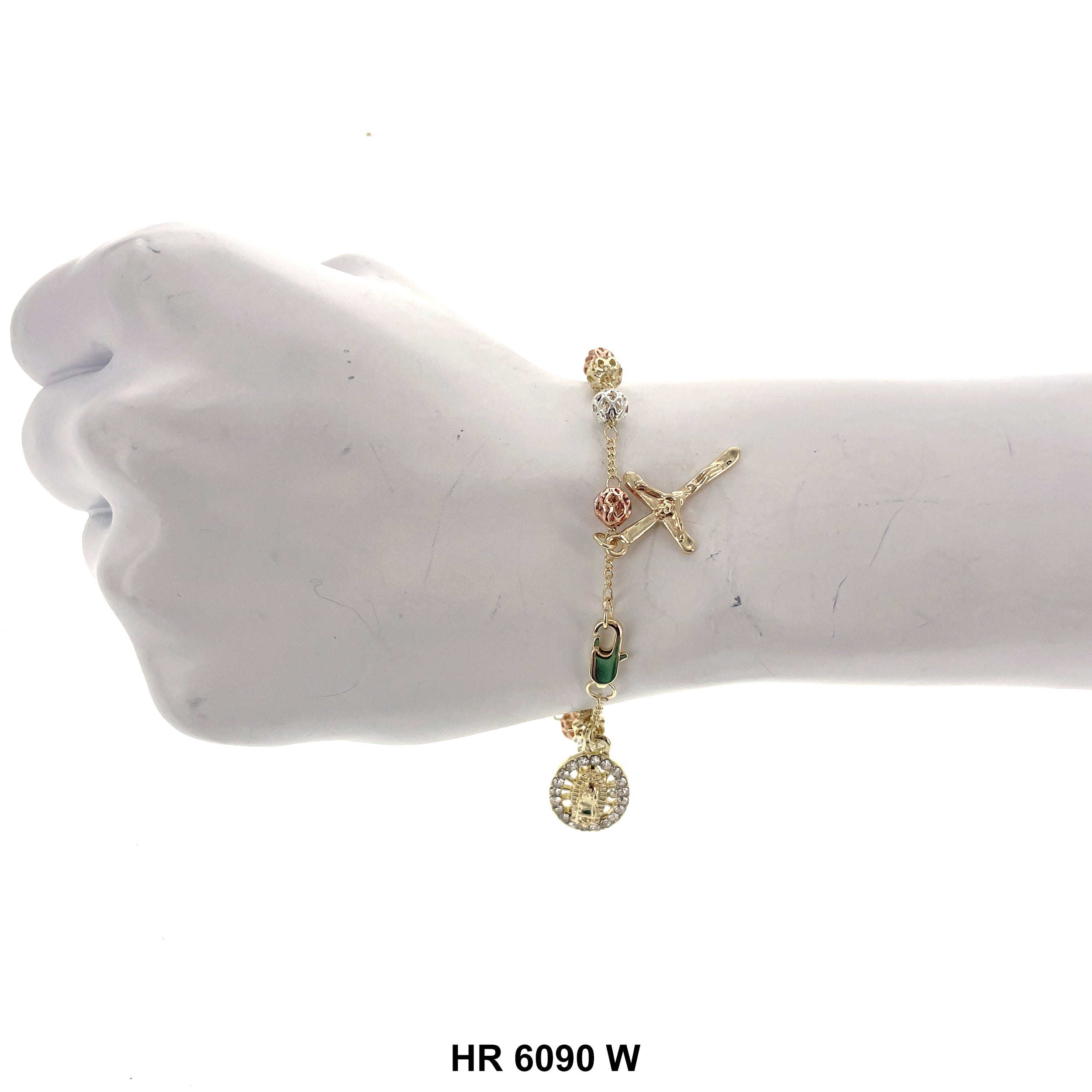 6 MM Hand Rosary Guadalupe HR 6090 W