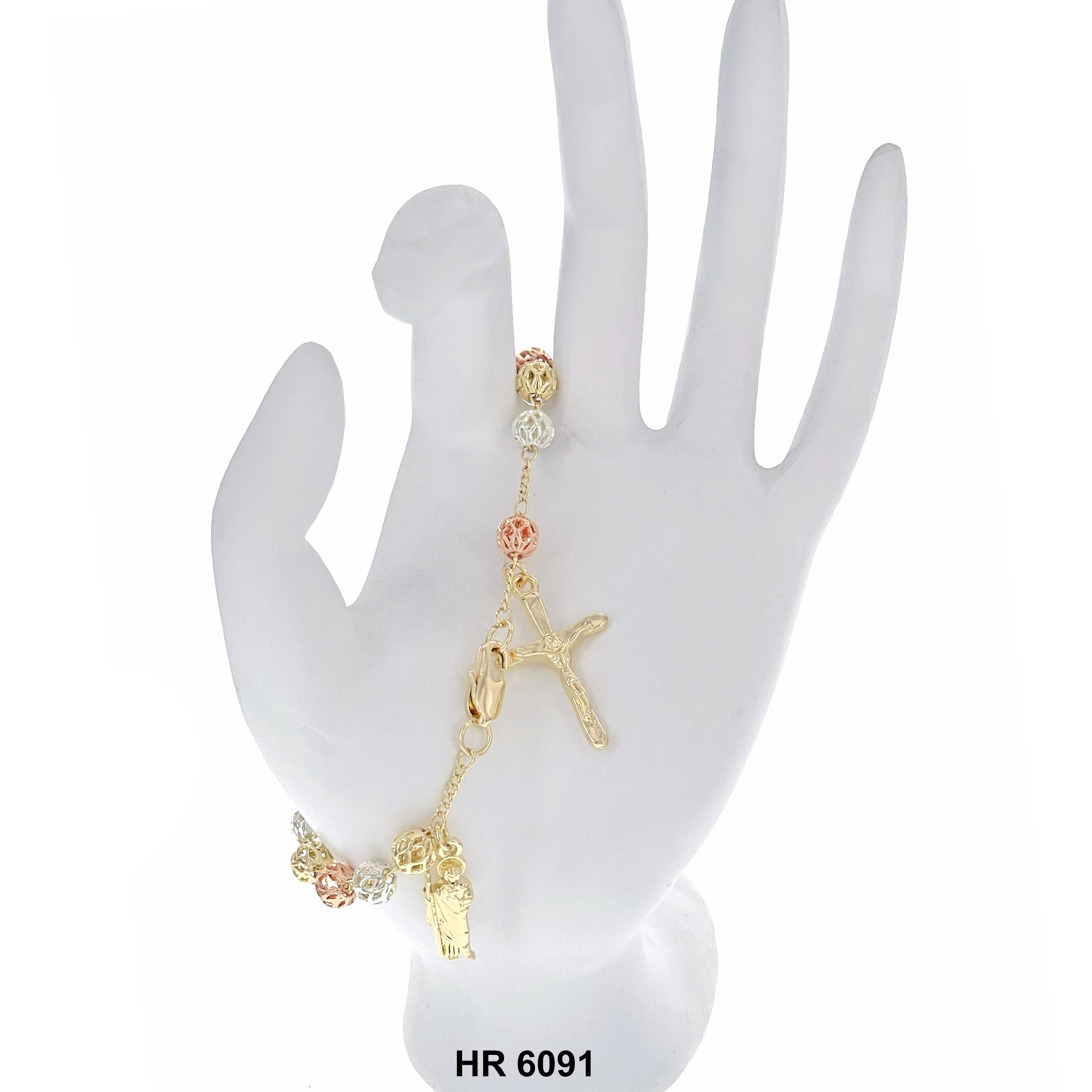 6 MM Hand Rosary San Judas HR 6091