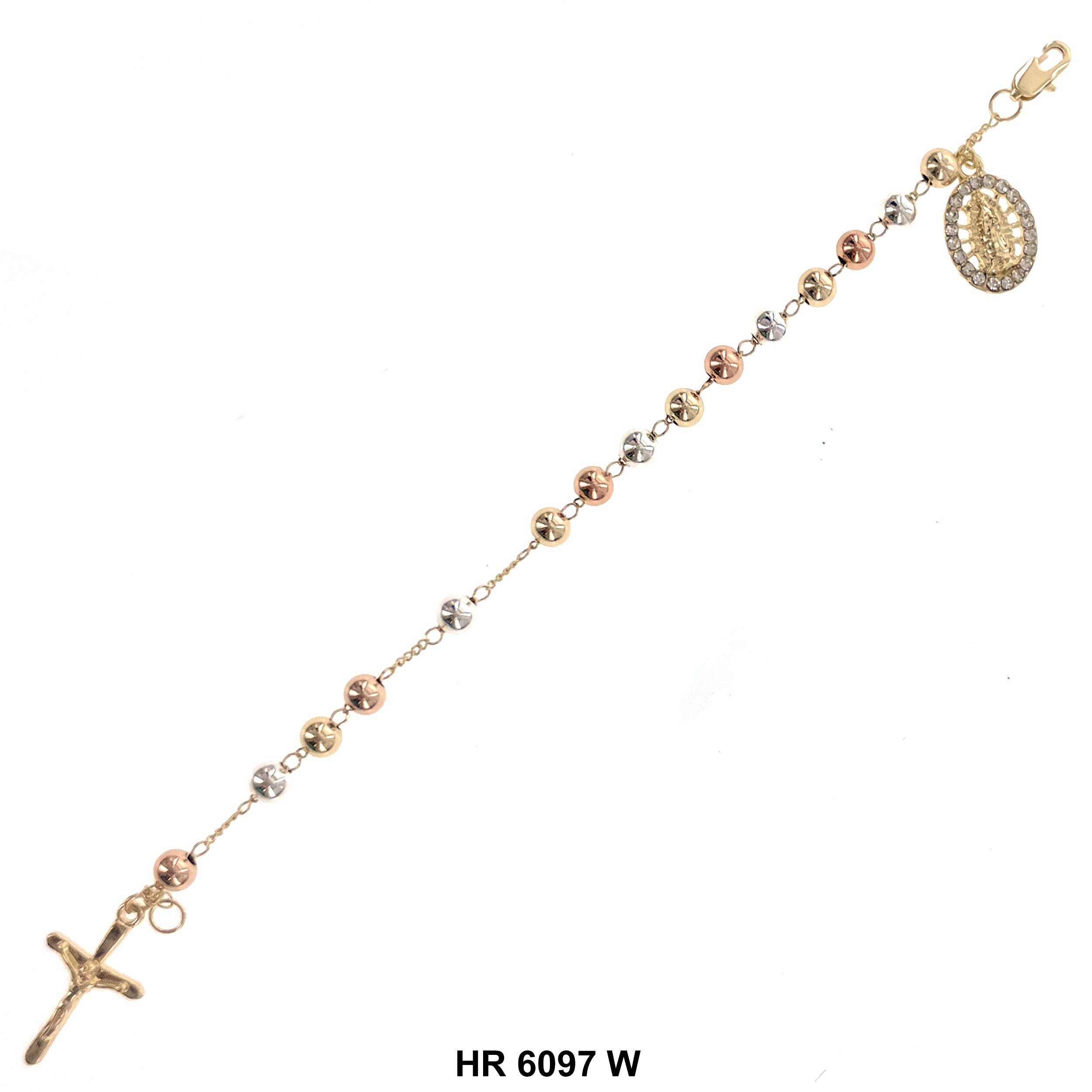 6 MM Hand Rosary Guadalupe HR 6097 W