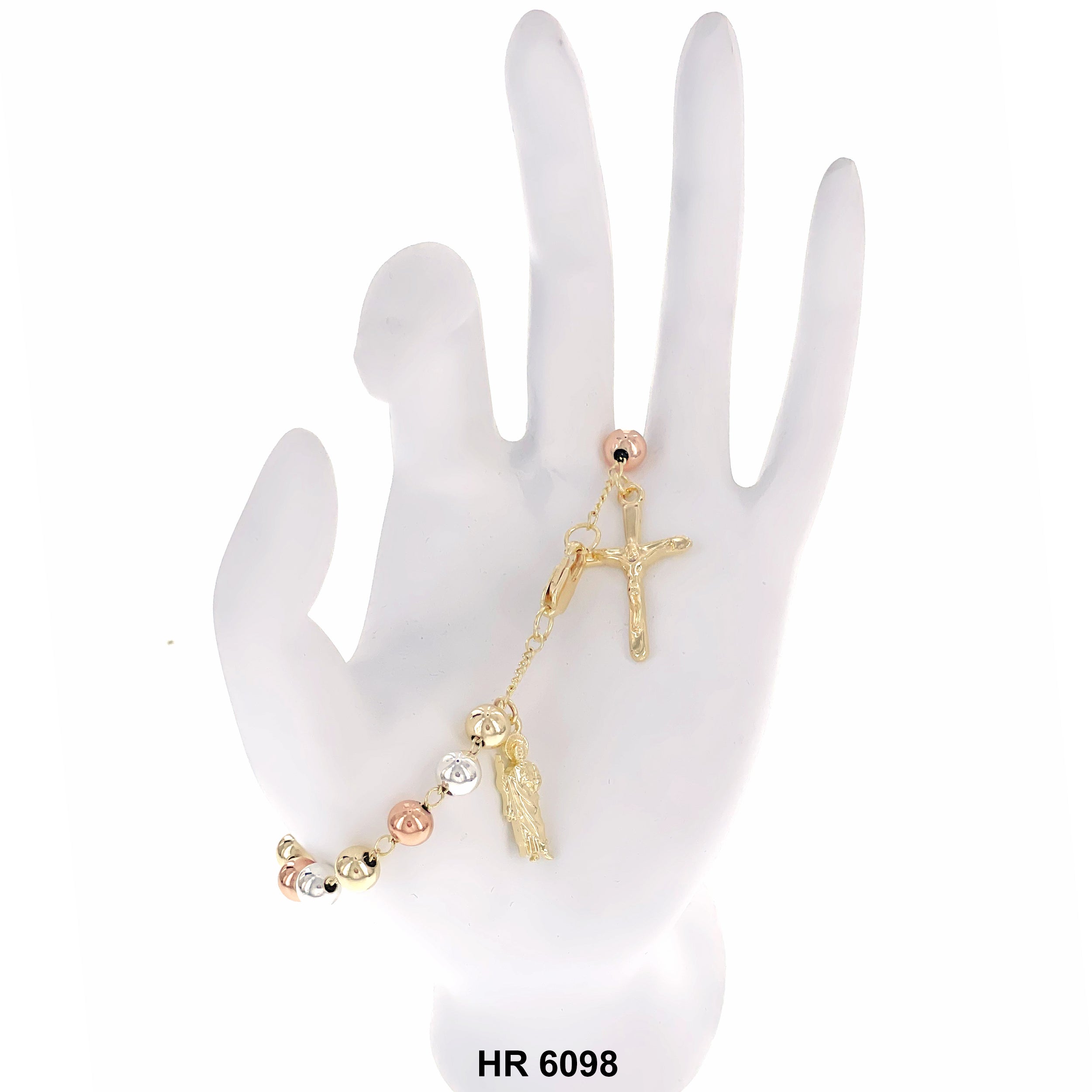 6 MM Hand Rosary San Judas HR 6098