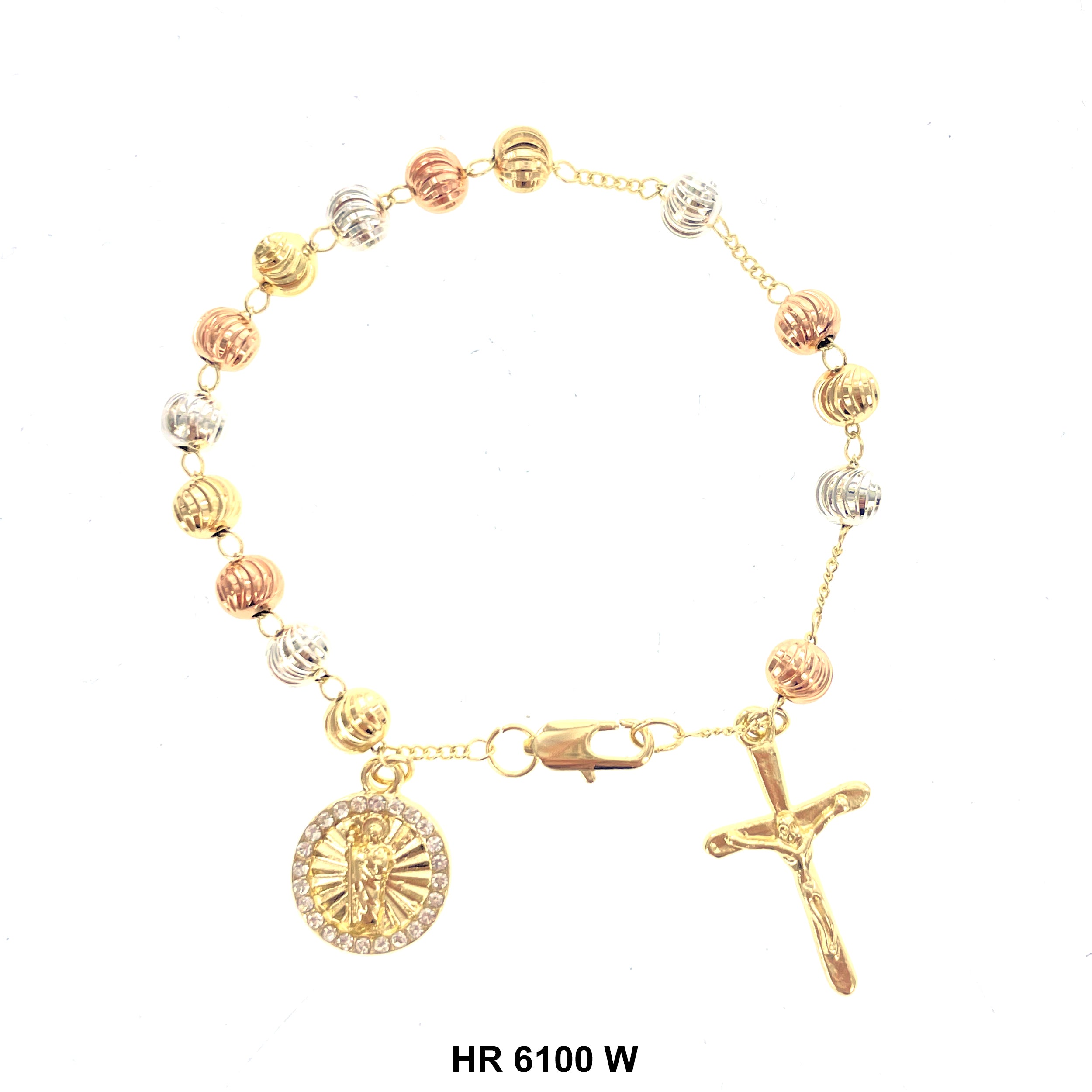 6 MM Hand Rosary San Judas HR 6100 W