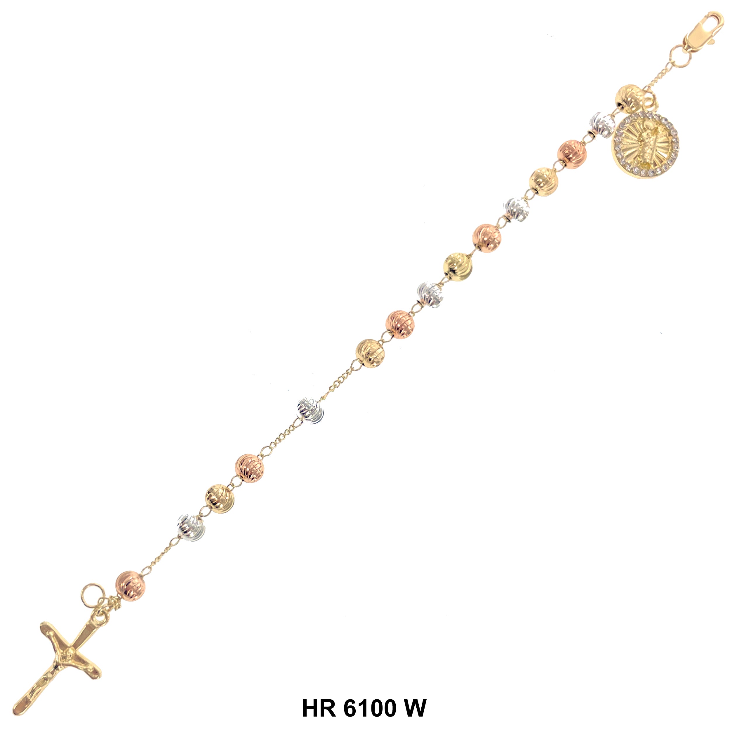 6 MM Hand Rosary San Judas HR 6100 W