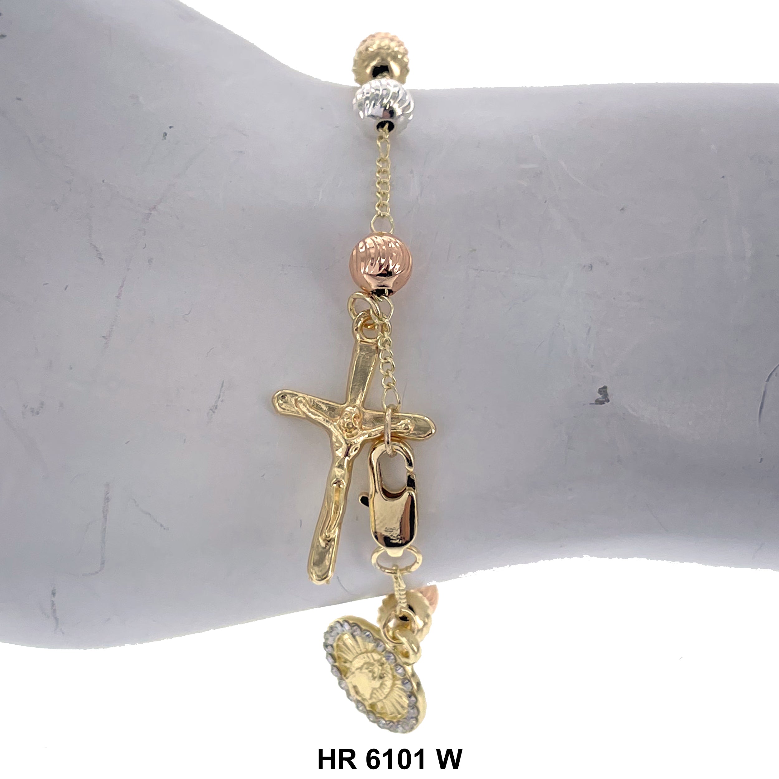6 MM Guadalupe Hand Rosary HR 6101 W
