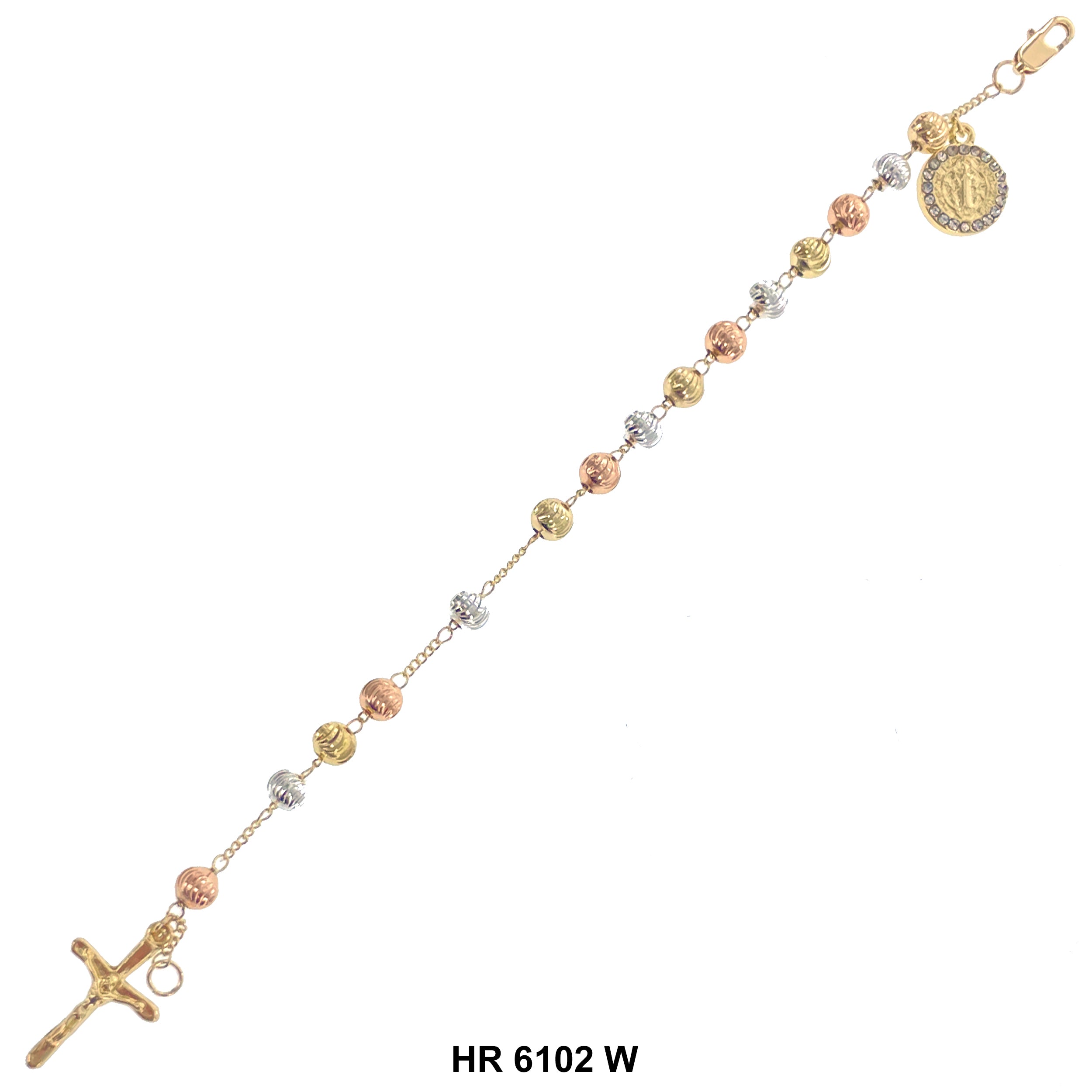 6 MM Hand Rosary San Benito HR 6102 W