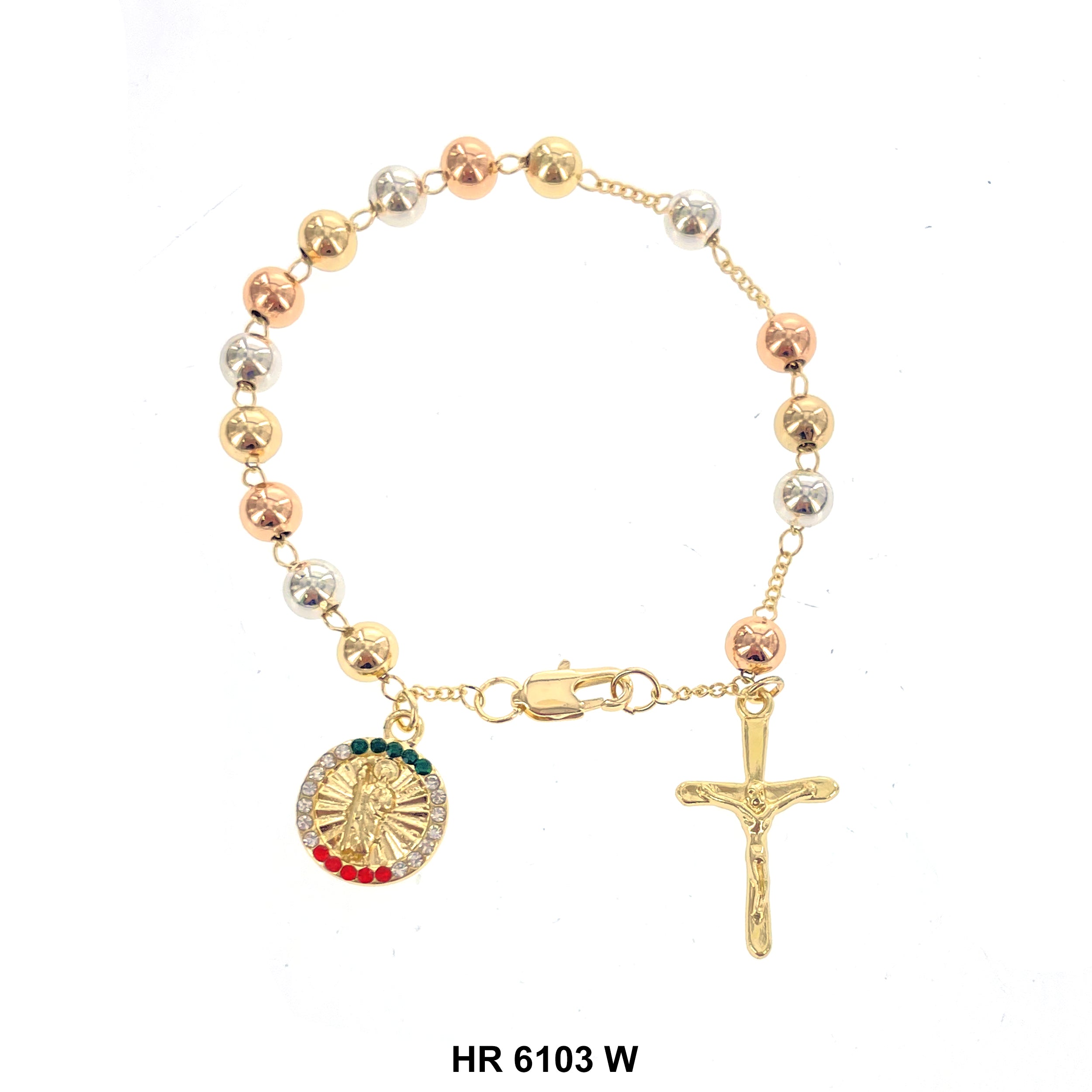 6 MM Hand Rosary San Judas HR 6103 M
