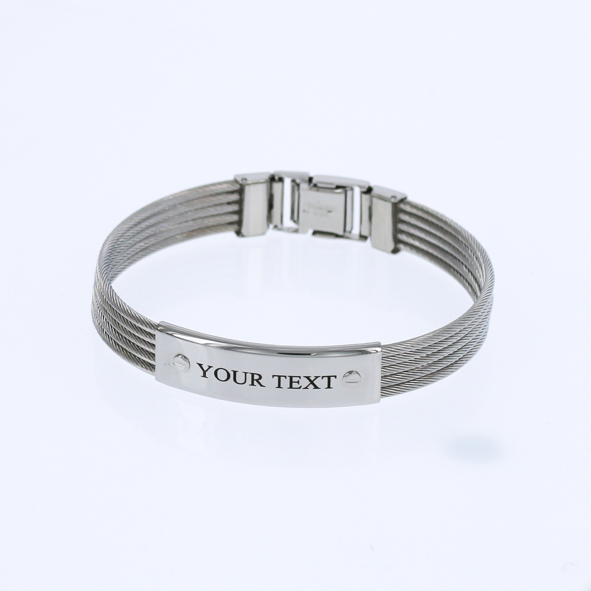 Engravable Stainless Steel Bangle Bracelet KCBB 4