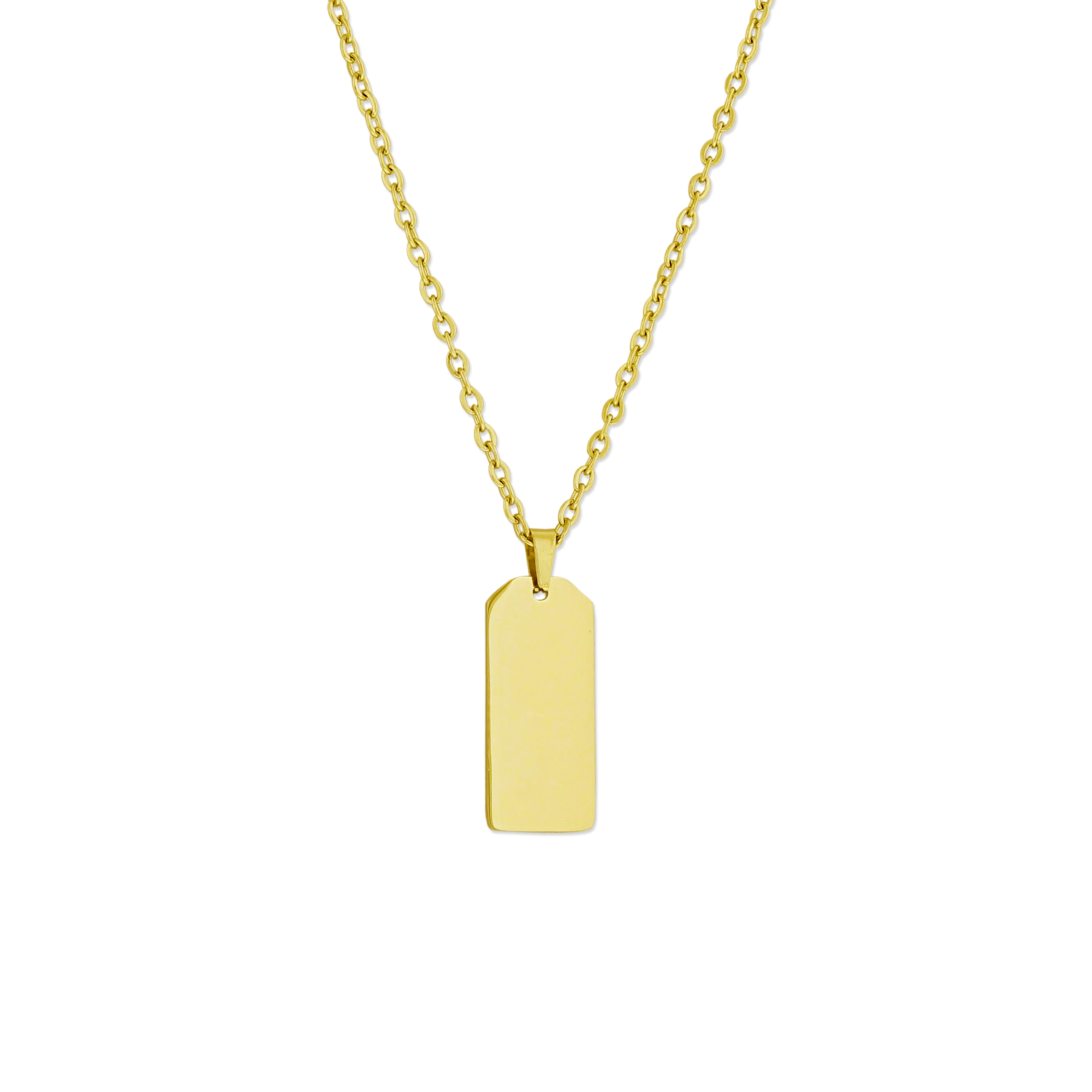 Engraved Tiny 2D Bar Necklace KCL 20