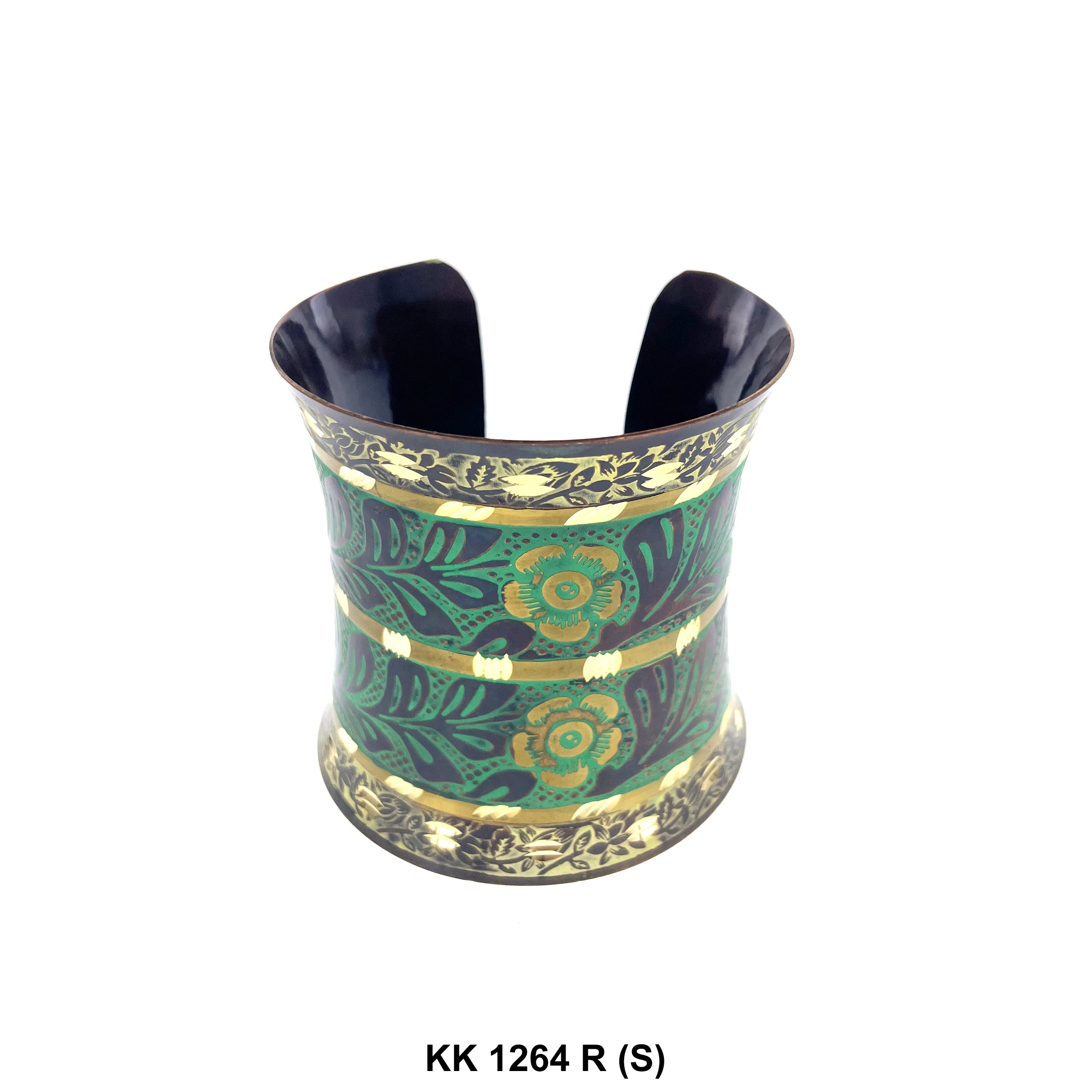 Hand Engraved Cuff Bangle Bracelet KK 1264 R (S)