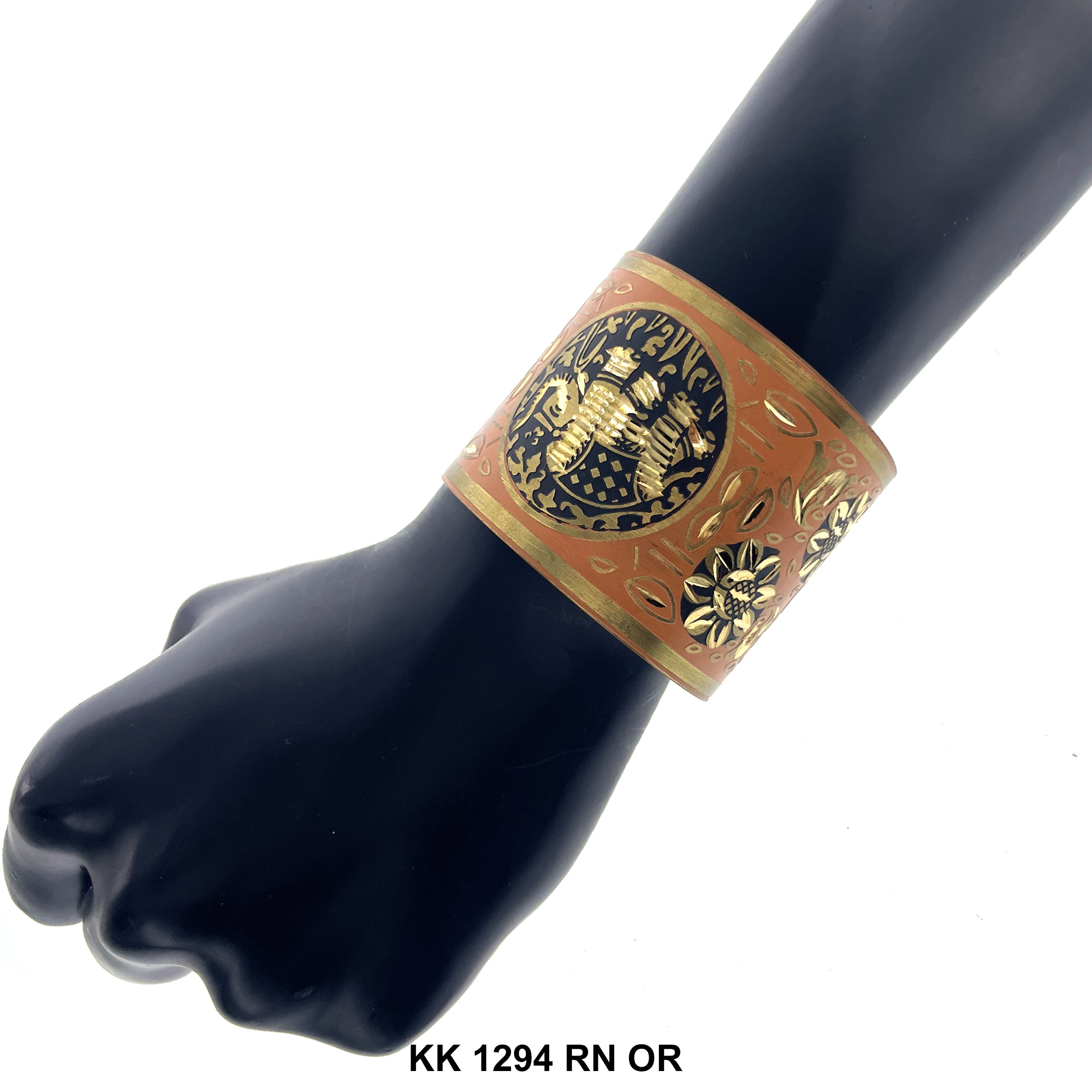 Hand Engraved Cuff Bangle Bracelet KK 1294 RN OR