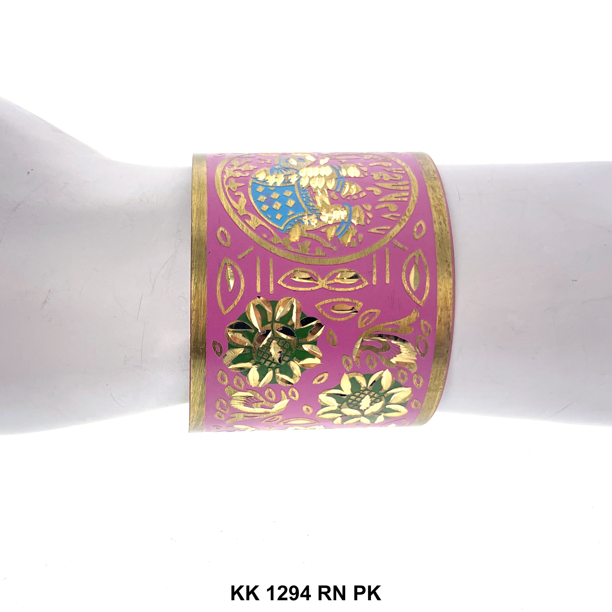 Hand Engraved Cuff Bangle Bracelet KK 1294 RN PK