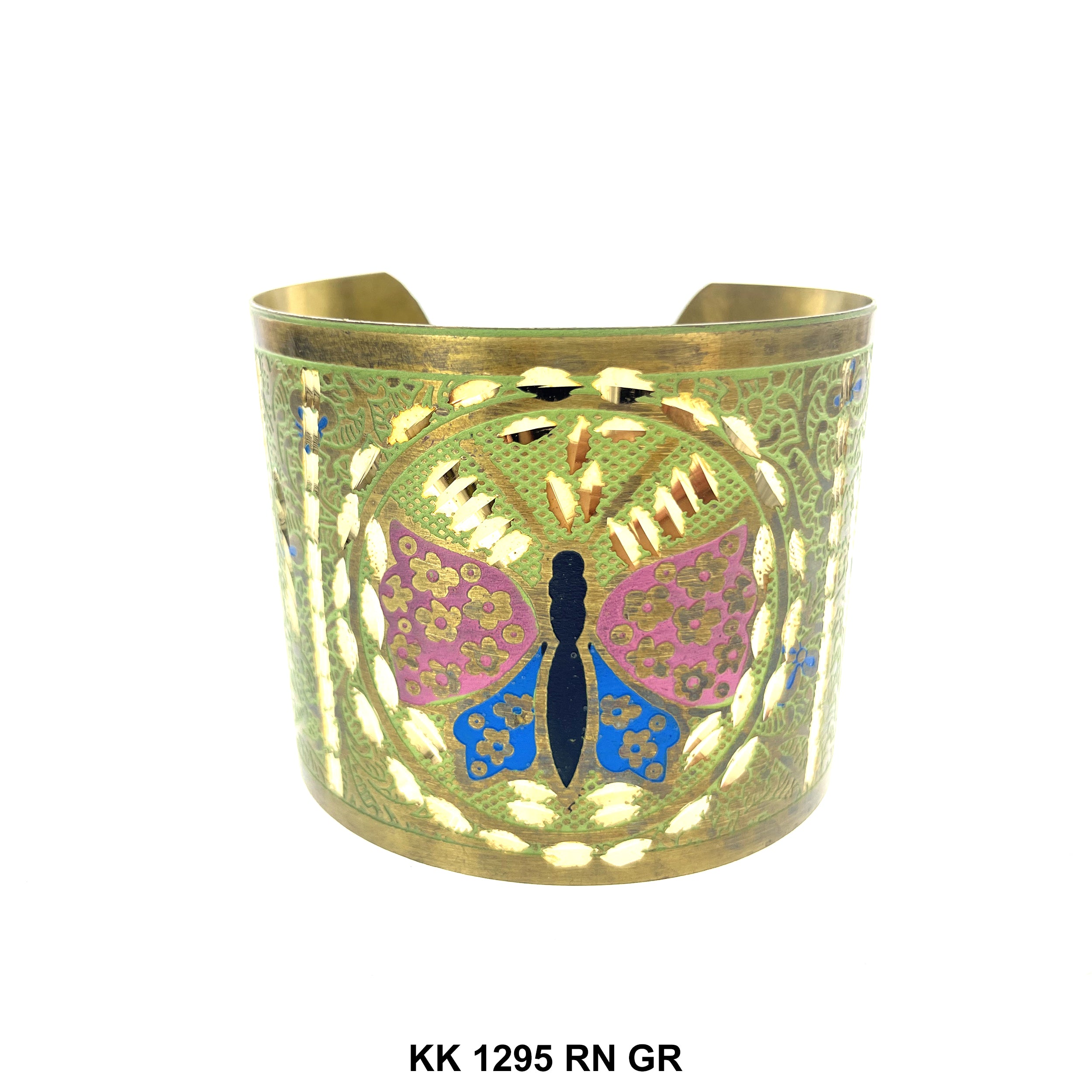 Hand Engraved Cuff Bangle Bracelet KK 1295 RN GR