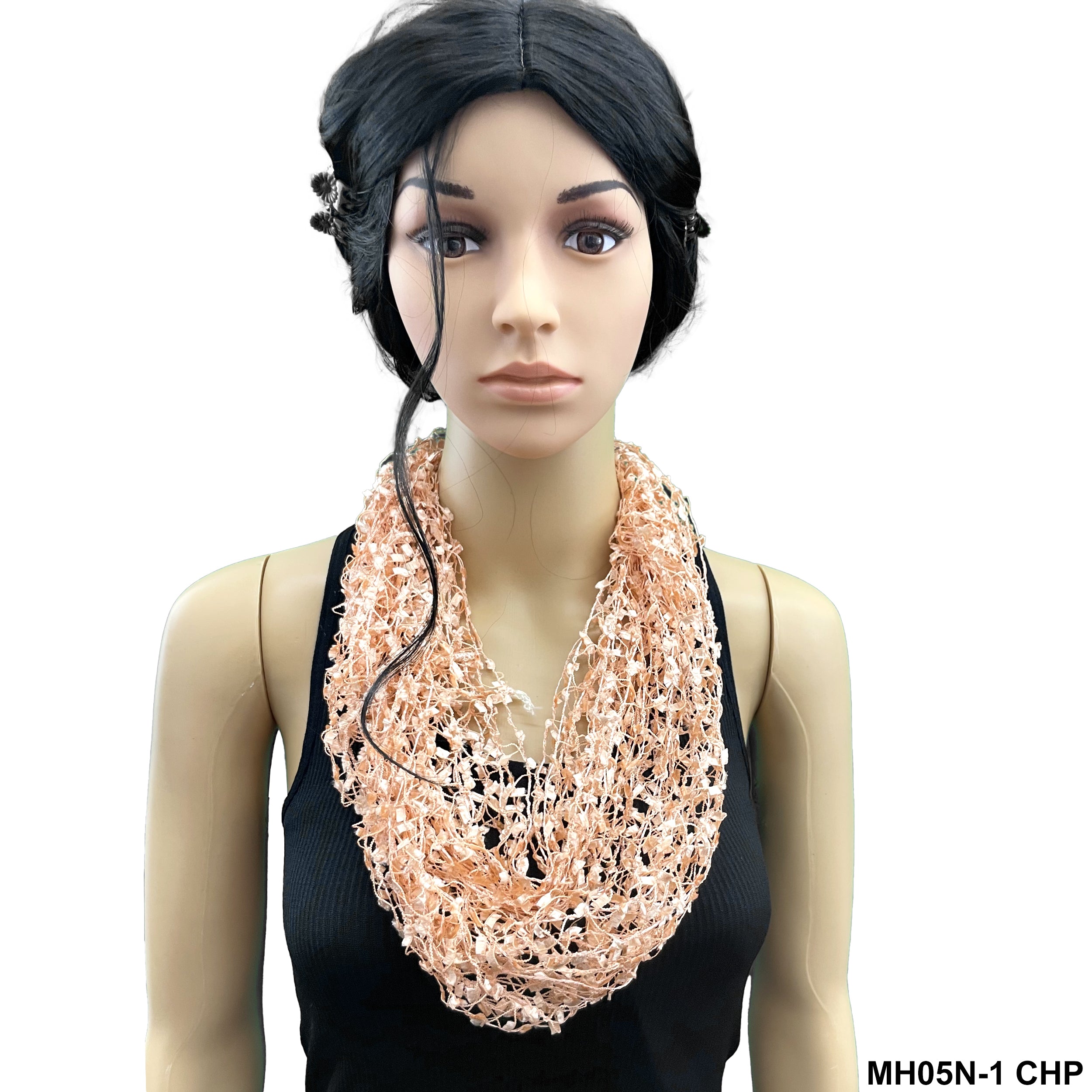 Fringed Net Infinity Summer Scarf MH05N-1 CHP