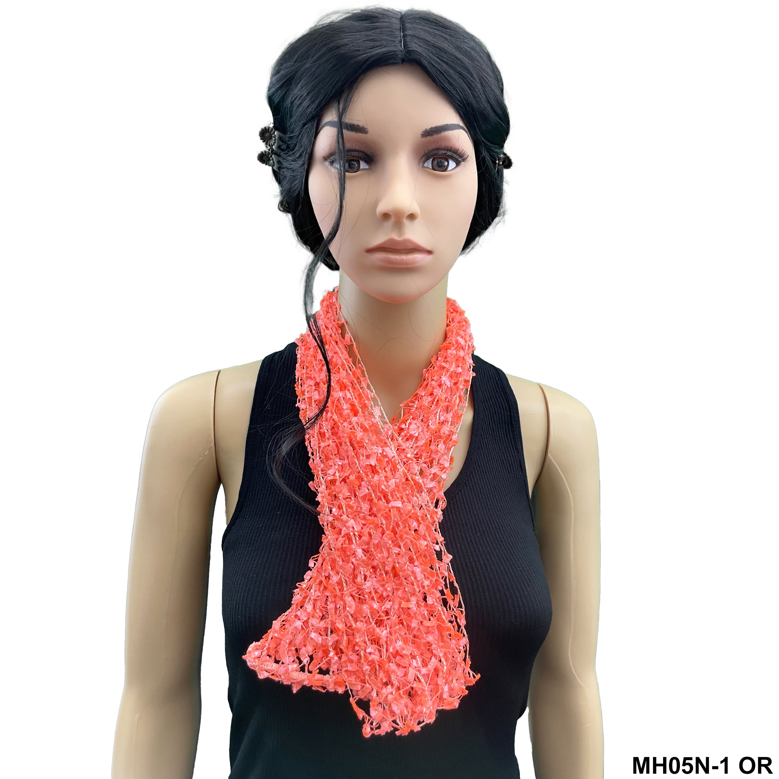 Fringed Net Infinity Summer Scarf MH05N-1 OR