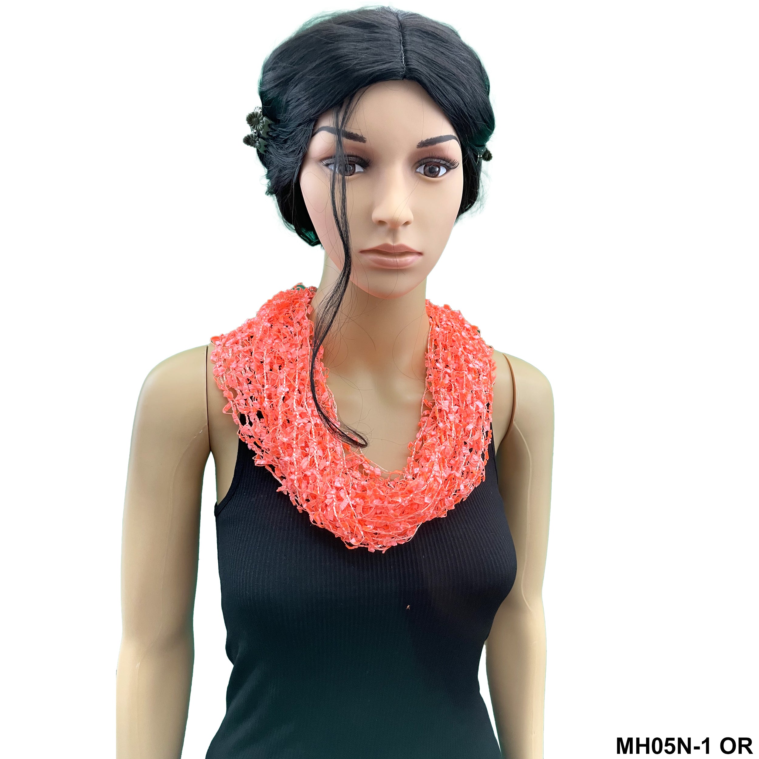 Fringed Net Infinity Summer Scarf MH05N-1 OR