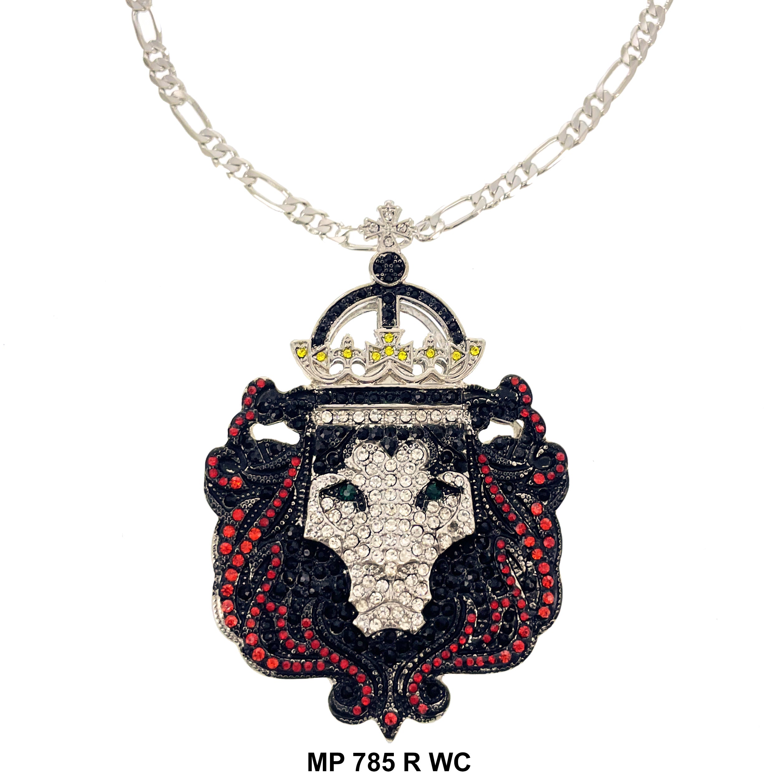 Lion Crown Pendant With Chain MP 785 R WC