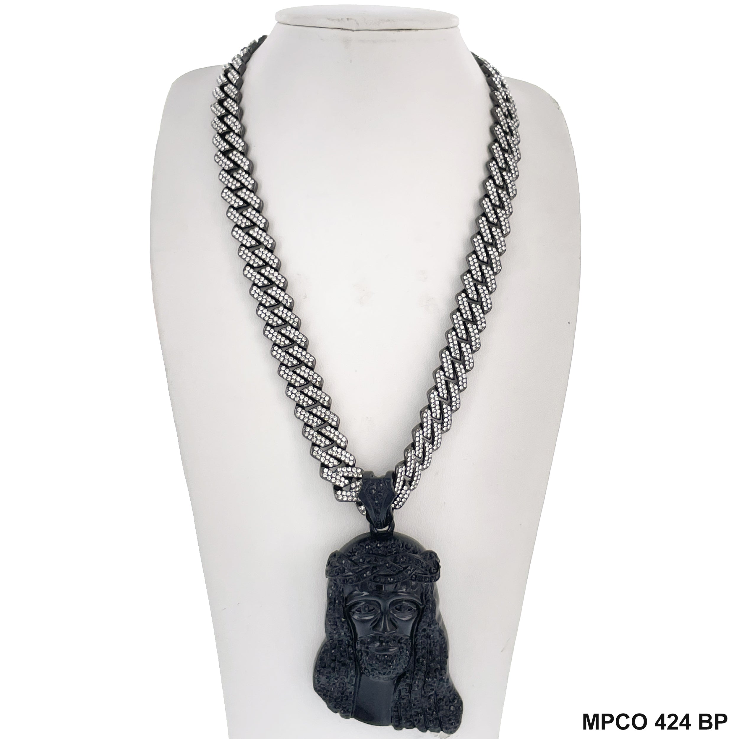 Jesus Face Icy Bling  Hip Hop Chain Necklace MPCO 424 BP