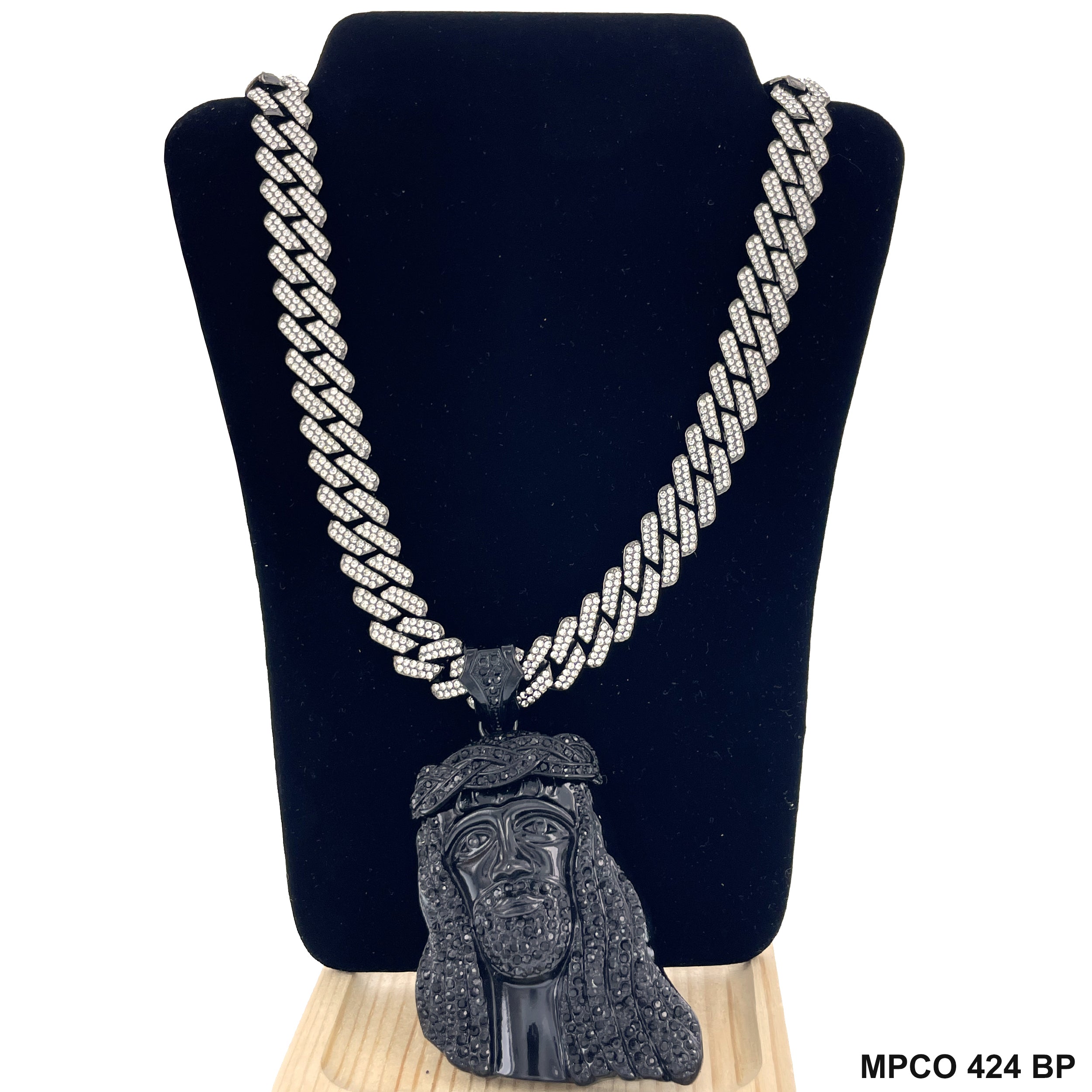 Jesus Face Icy Bling  Hip Hop Chain Necklace MPCO 424 BP