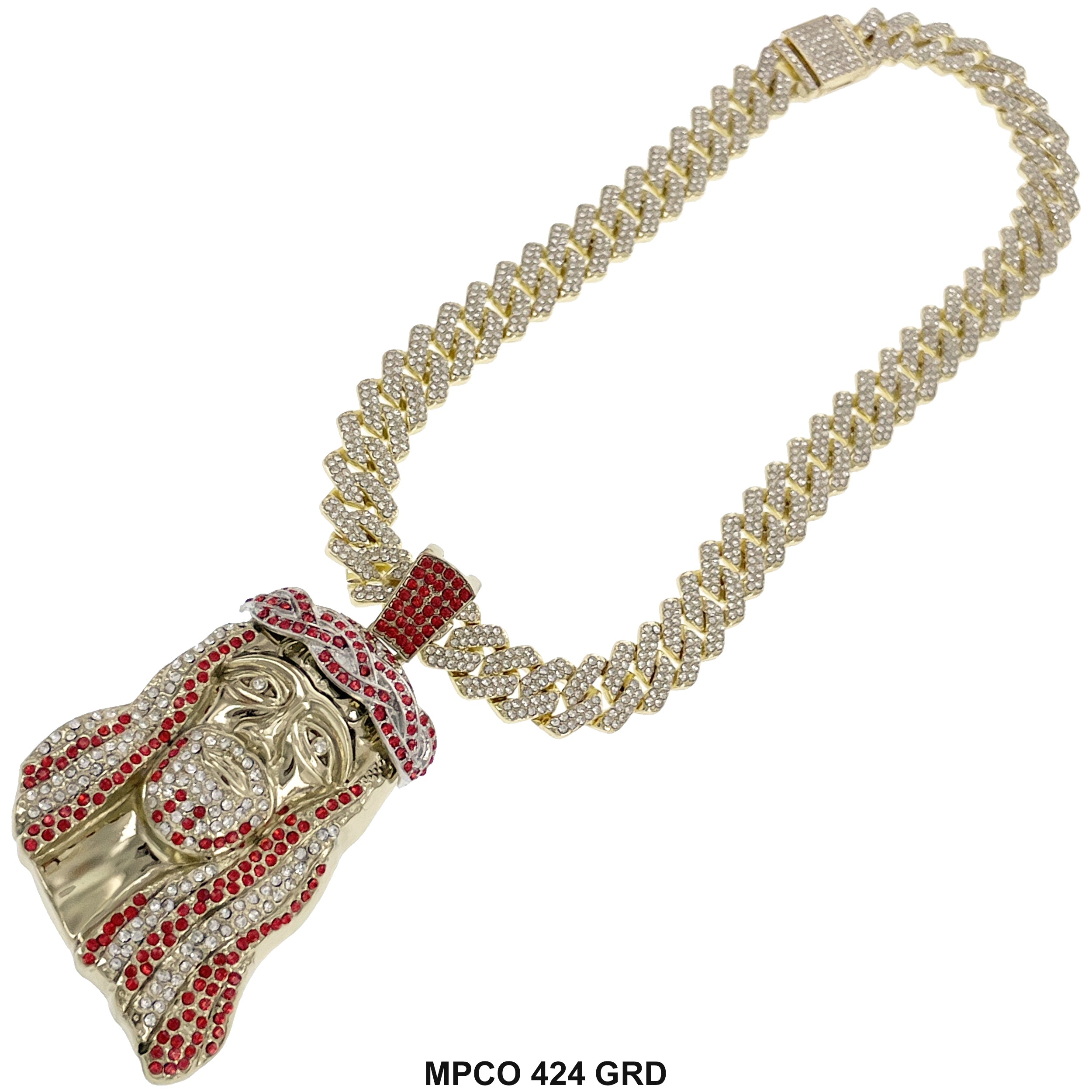 Jesus Face Icy Bling  Hip Hop Chain Necklace MPCO 424 GRD